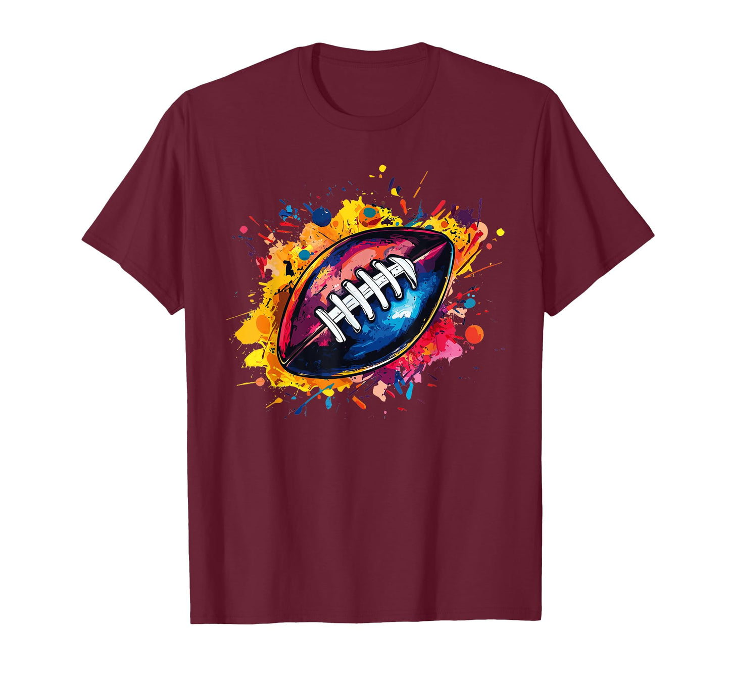 Football Designs. Unisex Football Graphic T-Shirt - Black, Small, Short Sleeve