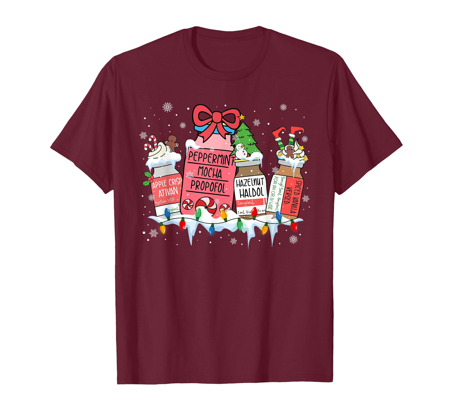 Pharmacy Crew Christmas Pharmacist Medicine Reindeer Bow T-Shirt