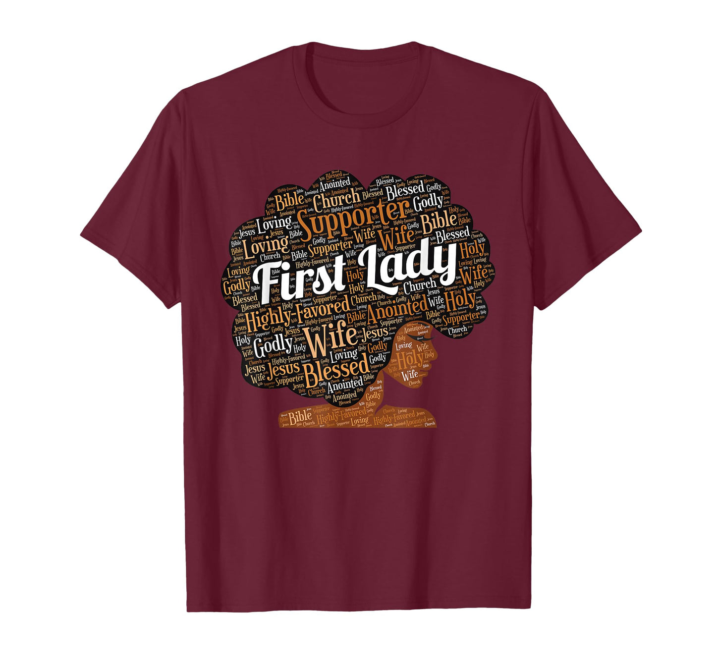 First Lady | Pastor's Wife Black Woman Afro T-Shirt