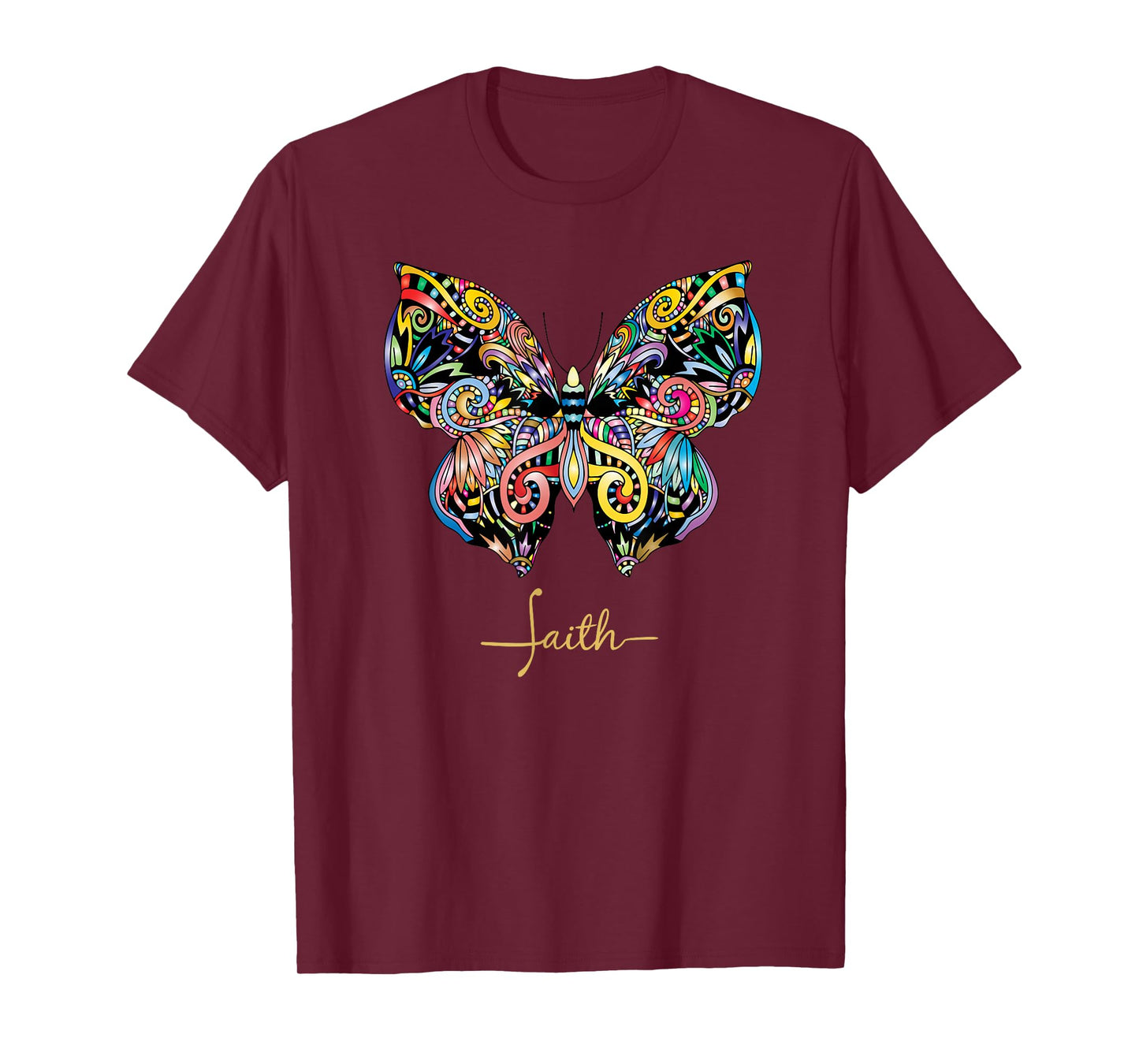Christian T Faith bible butterfly women's T-Shirt