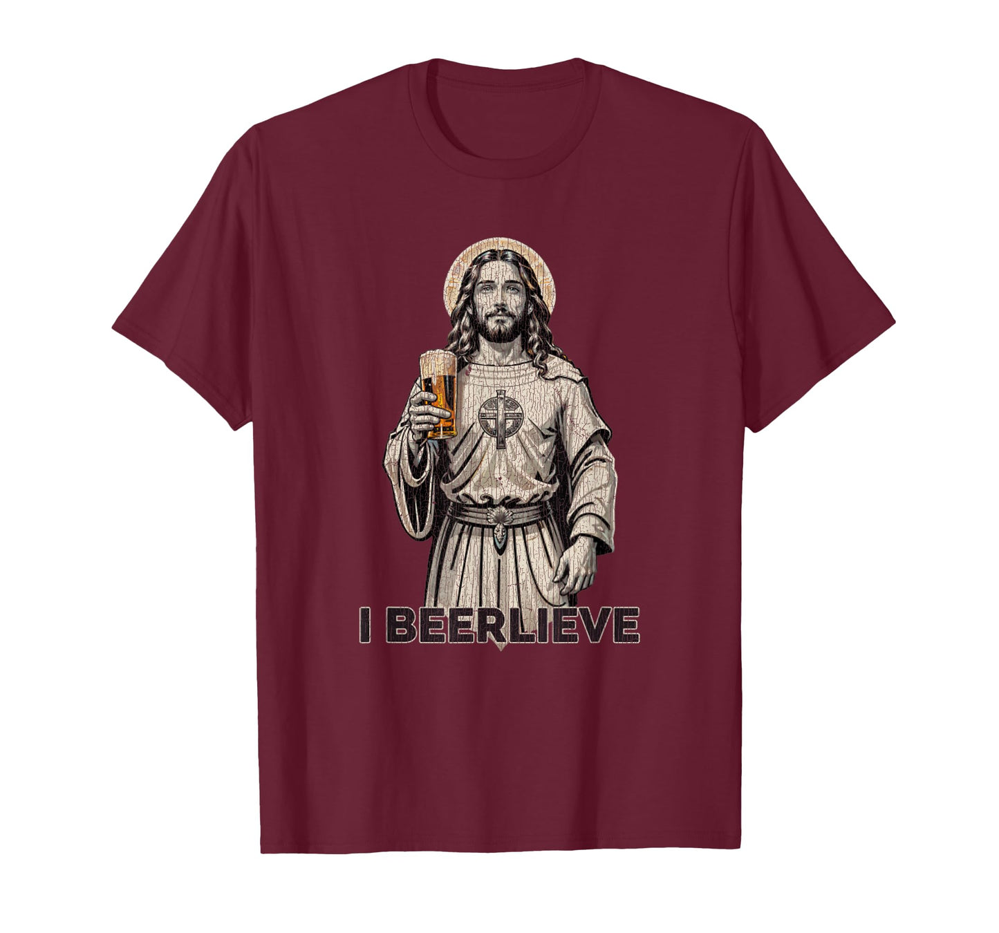 Vintage Jesus I Beer I Believe In Jesus T-Shirt