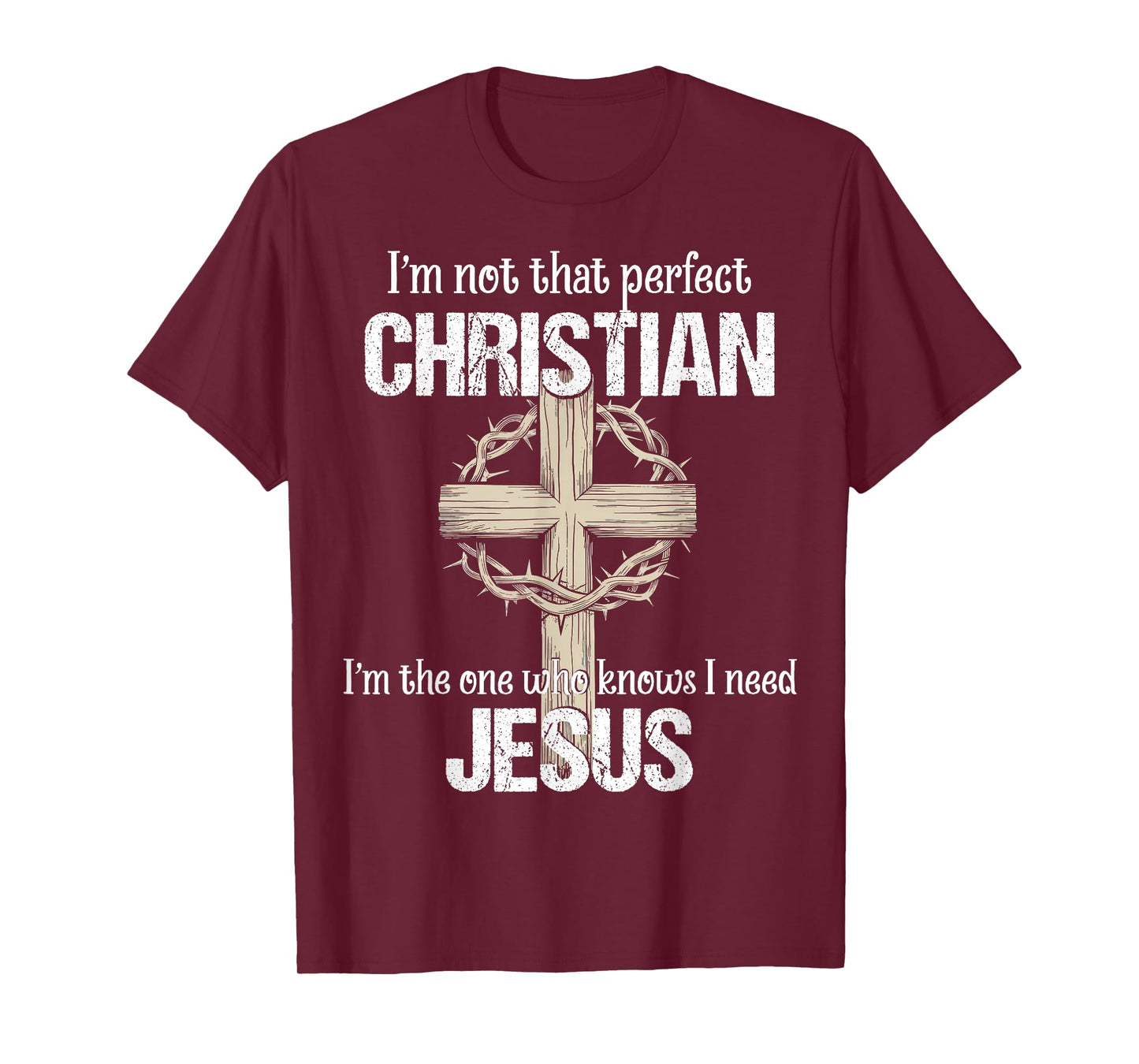 Mens Christian I'm Not That Perfect Christian Religion Gift T-Shirt