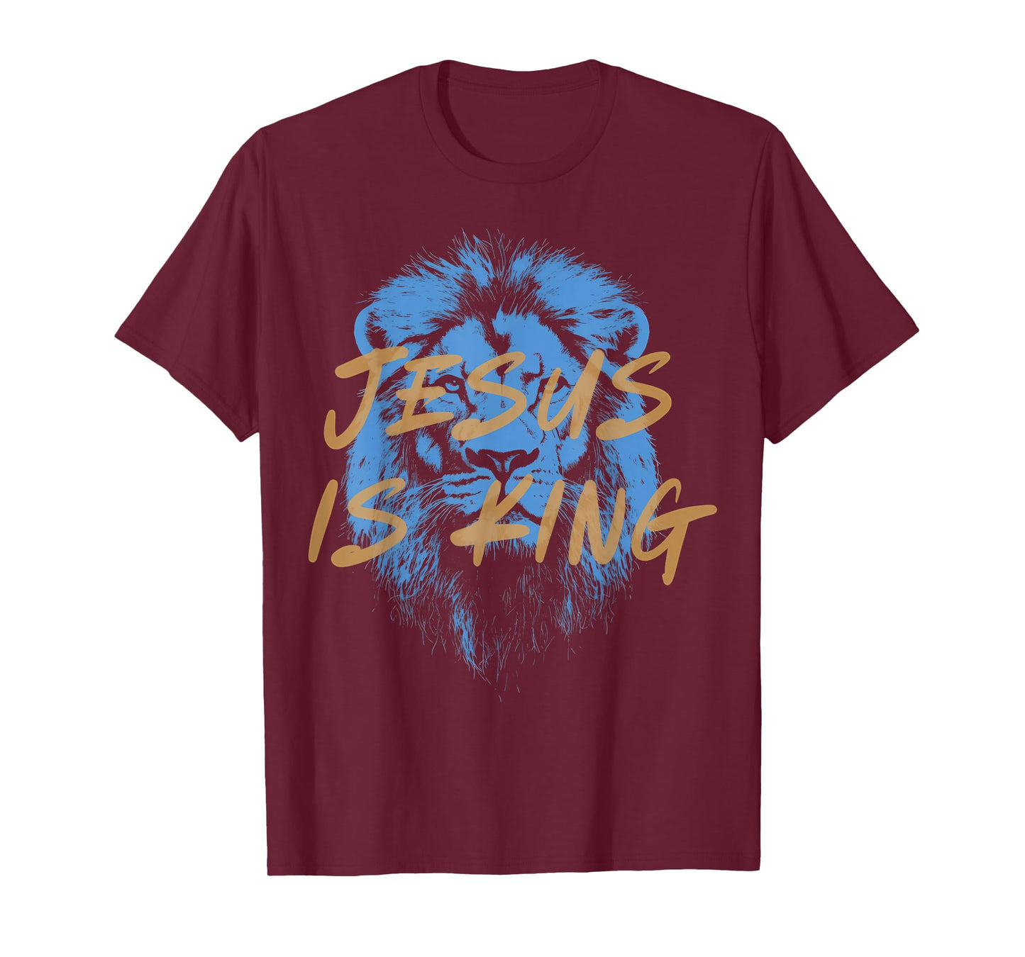 Jesus is King Christian Lion Bible Scripture Faith Religious T-Shirt