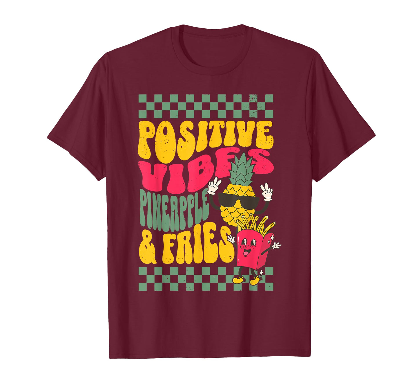 Groovy Positive Vibes Pineapple & Fries Transfer Day IVF T-Shirt