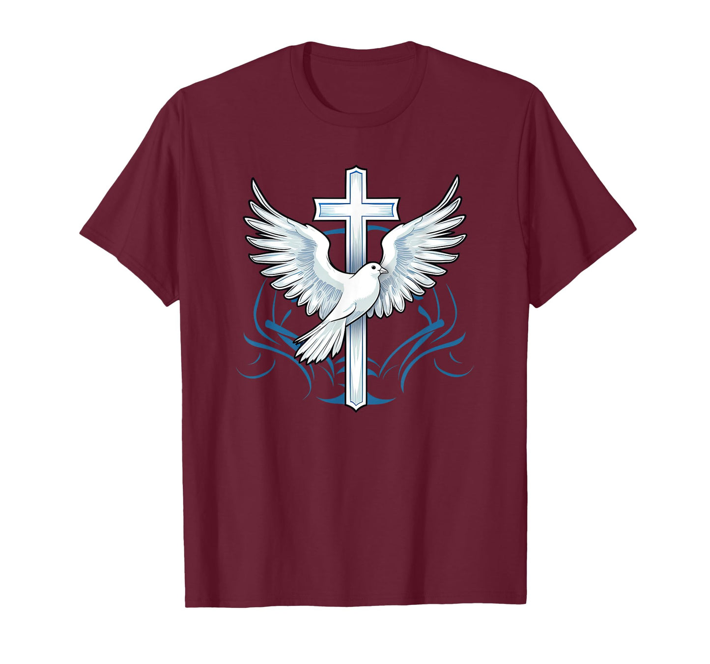 Holy Spirit Dove Praise Jesus Baptism of Jesus Cross T-Shirt