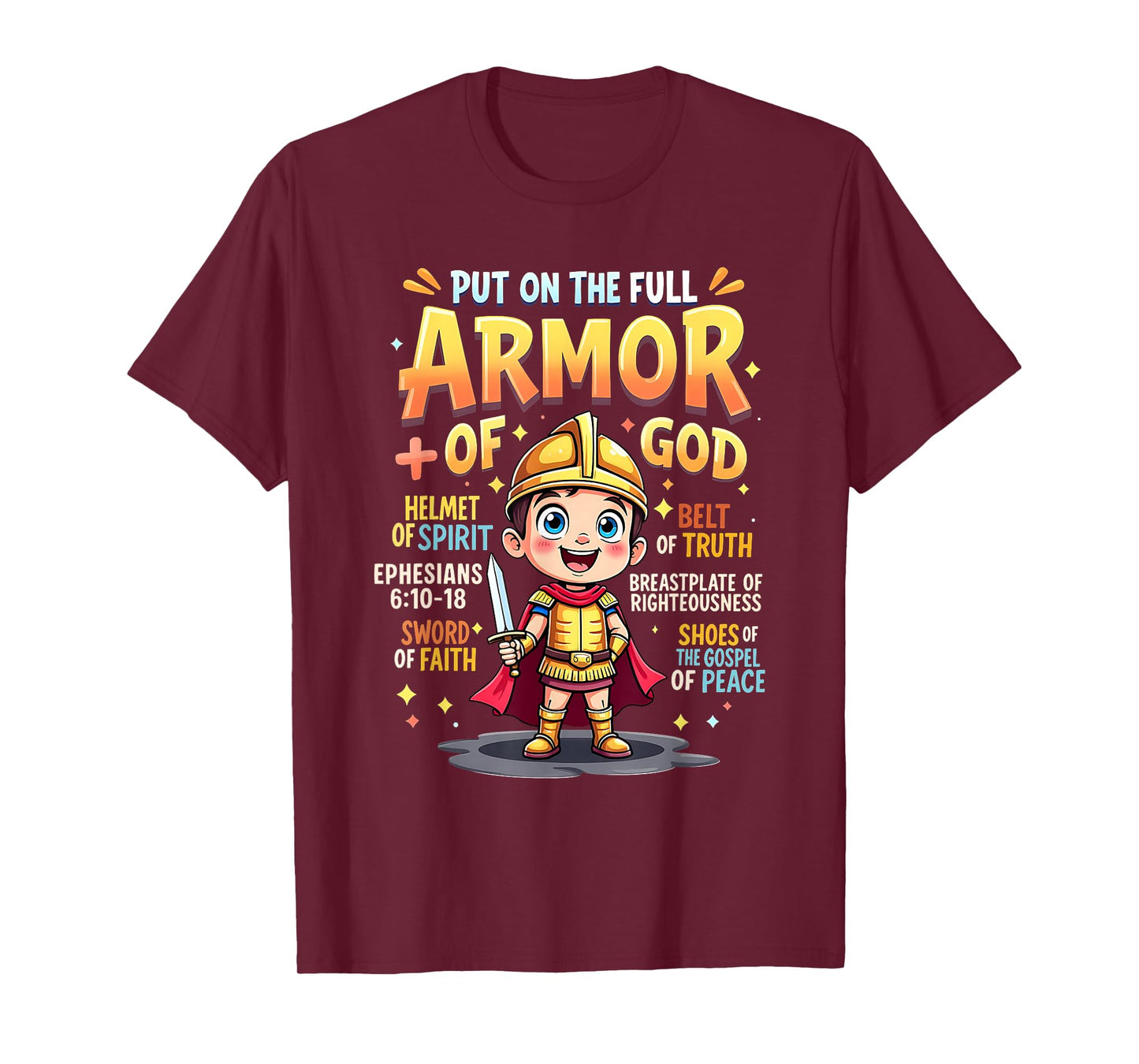 Boy Toddler Jesus Armor Of God Christian Cute Baby T-Shirt