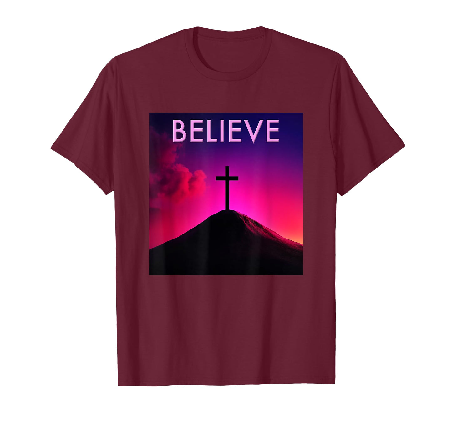Believe Christian Cross Faith Jesus Christ Men Women Kids T-Shirt