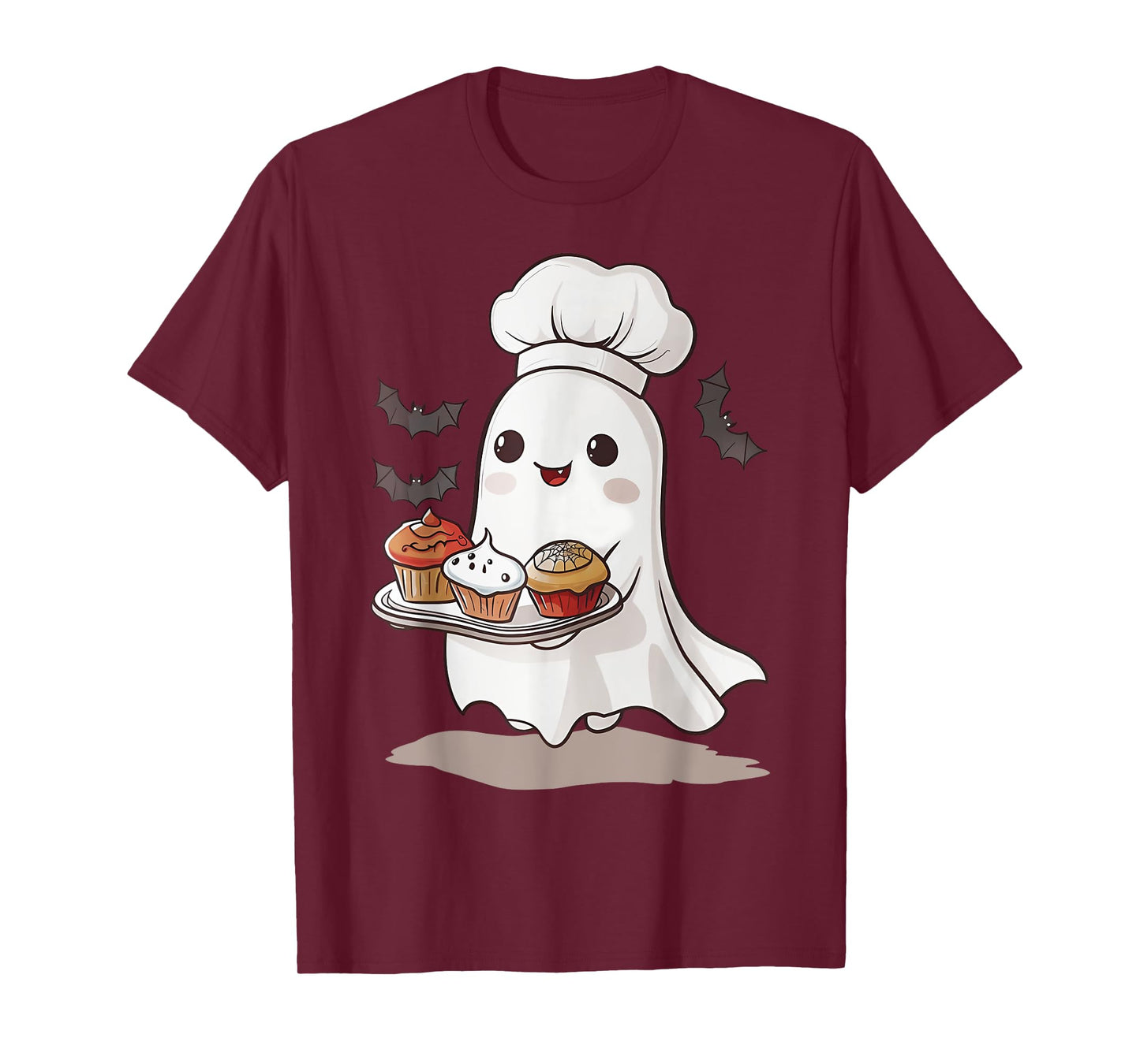 Cute Ghost Chef Baker Halloween Spooky Baking Costume T-Shirt