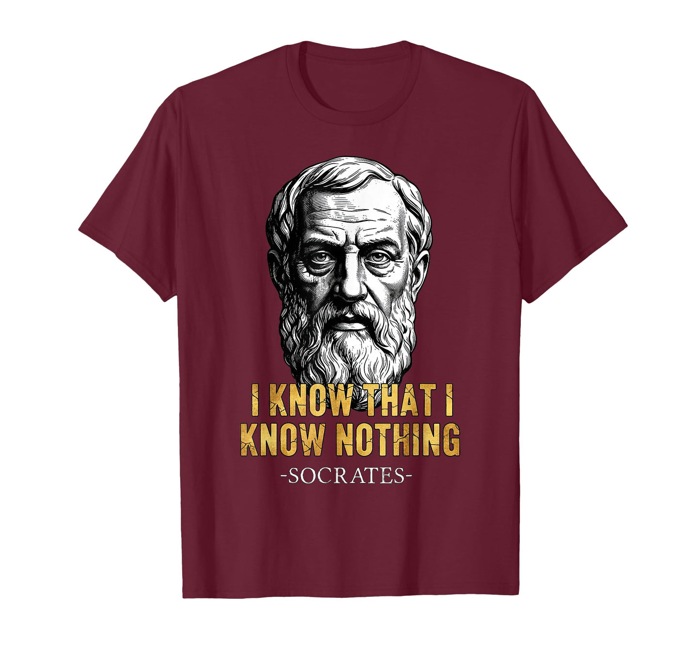 I Know That I Know Nothing Socrates Quote Philosophy T-Shirt
