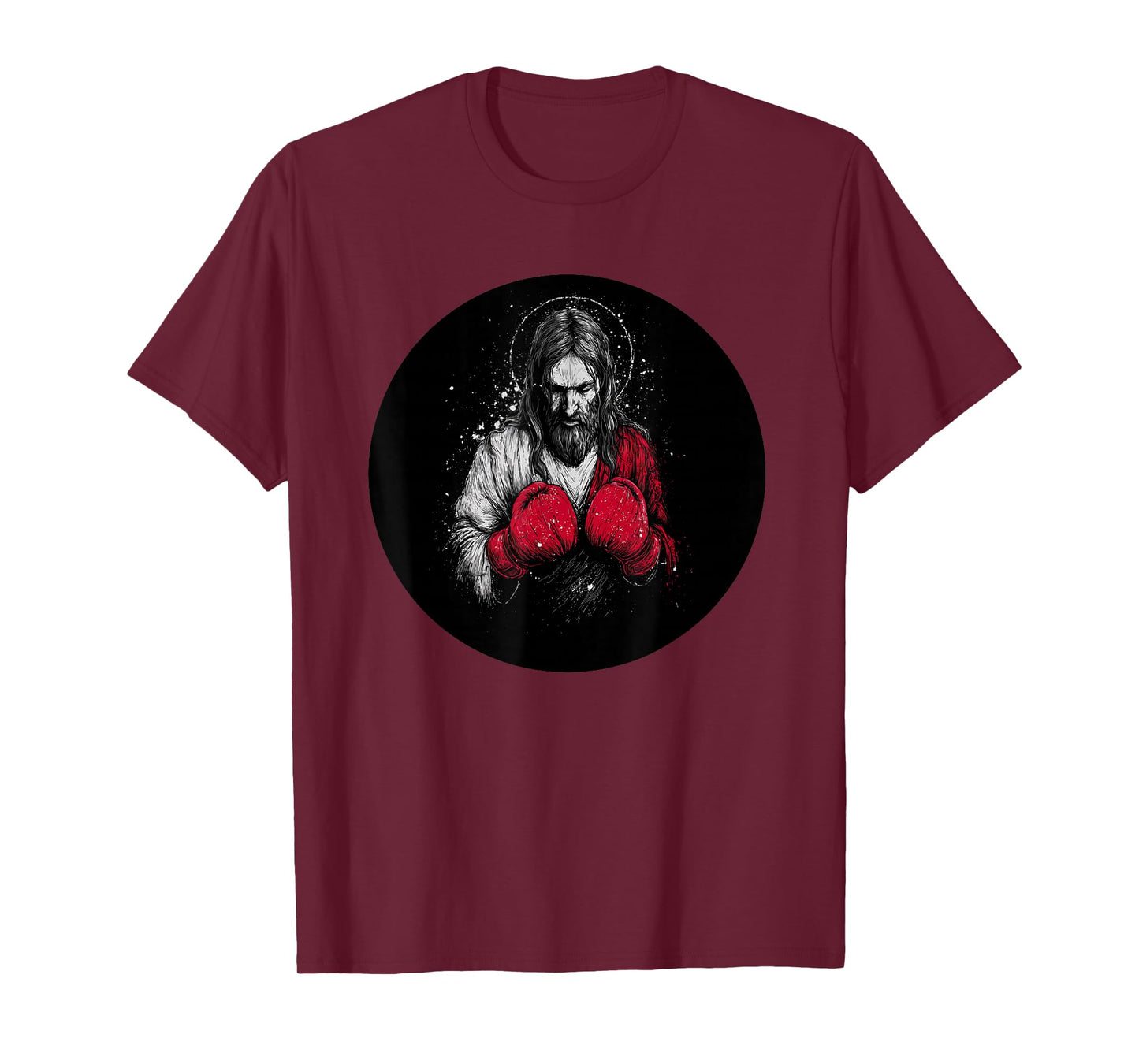 Jesus Christ in Punching Gloves for Sports Fans T-Shirt