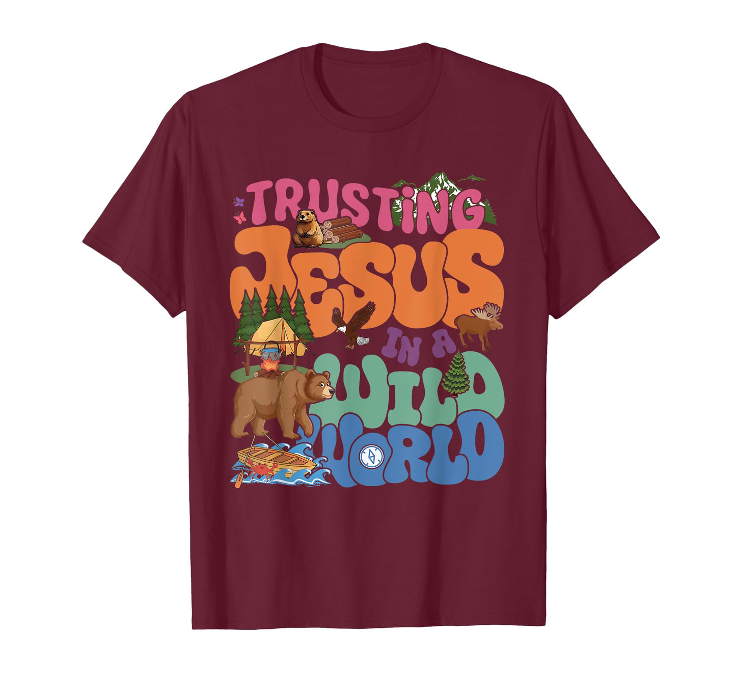 Trusting Jesus In A Wild World Summer Bear VBS 2025 T-Shirt