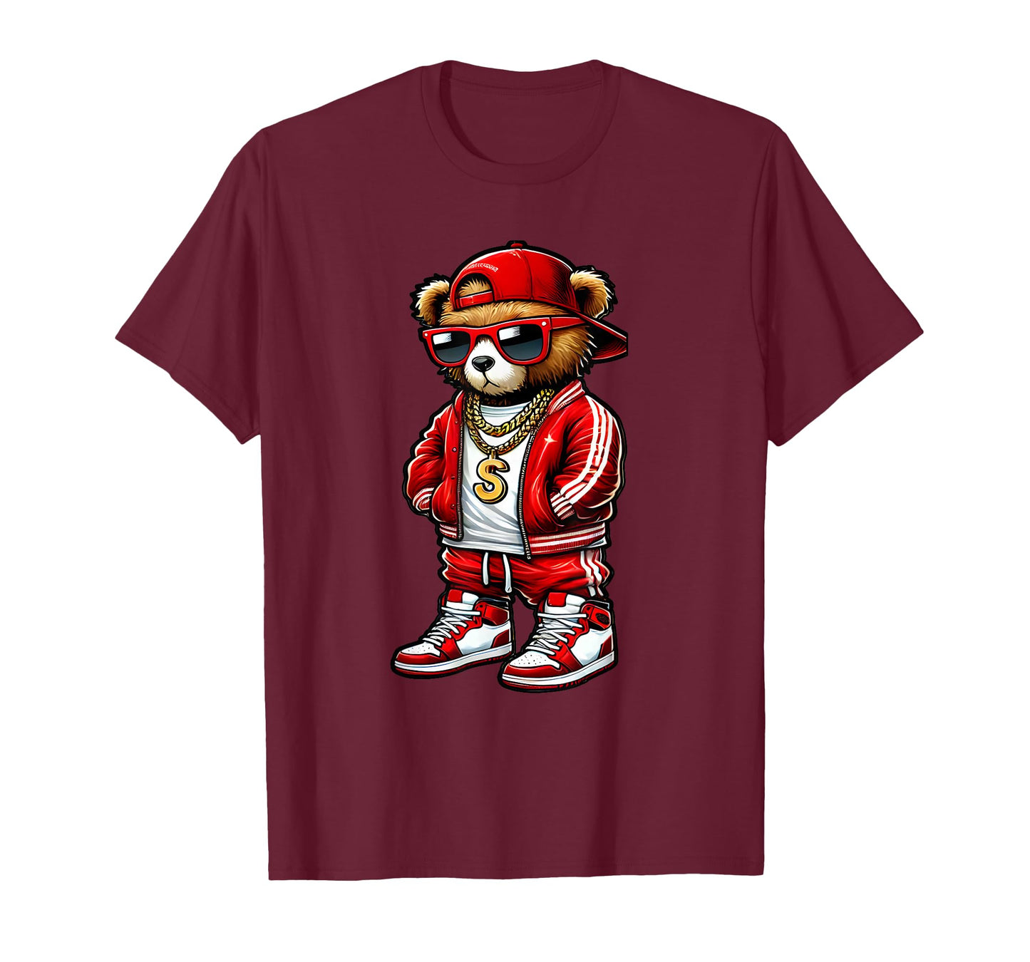 Funny Hip Hop Teddy Bear 90s Graffiti Art Rap Lover Gangsta T-Shirt