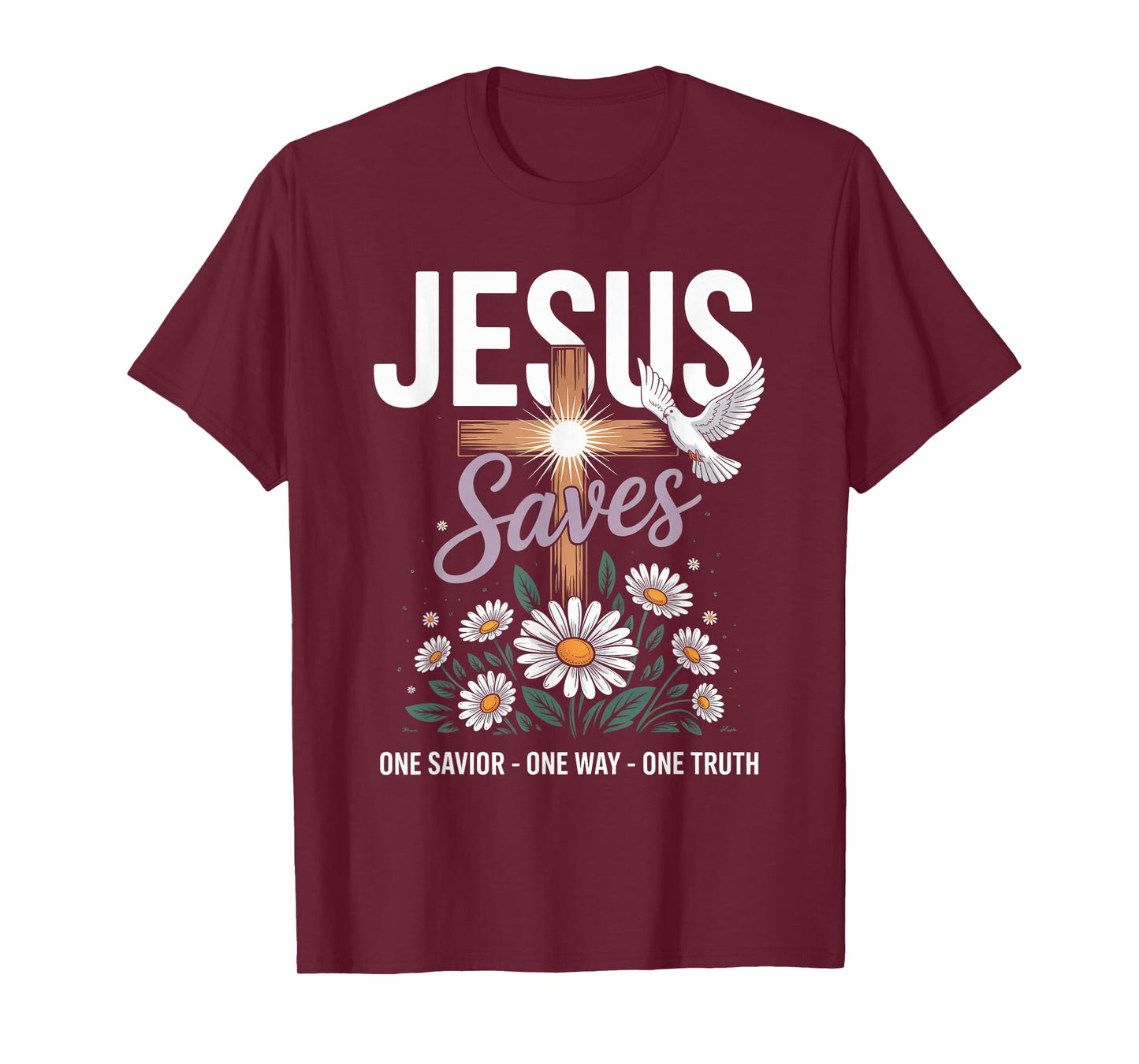 Jesus Savior Cross Dove Christian Streetwear T-Shirt