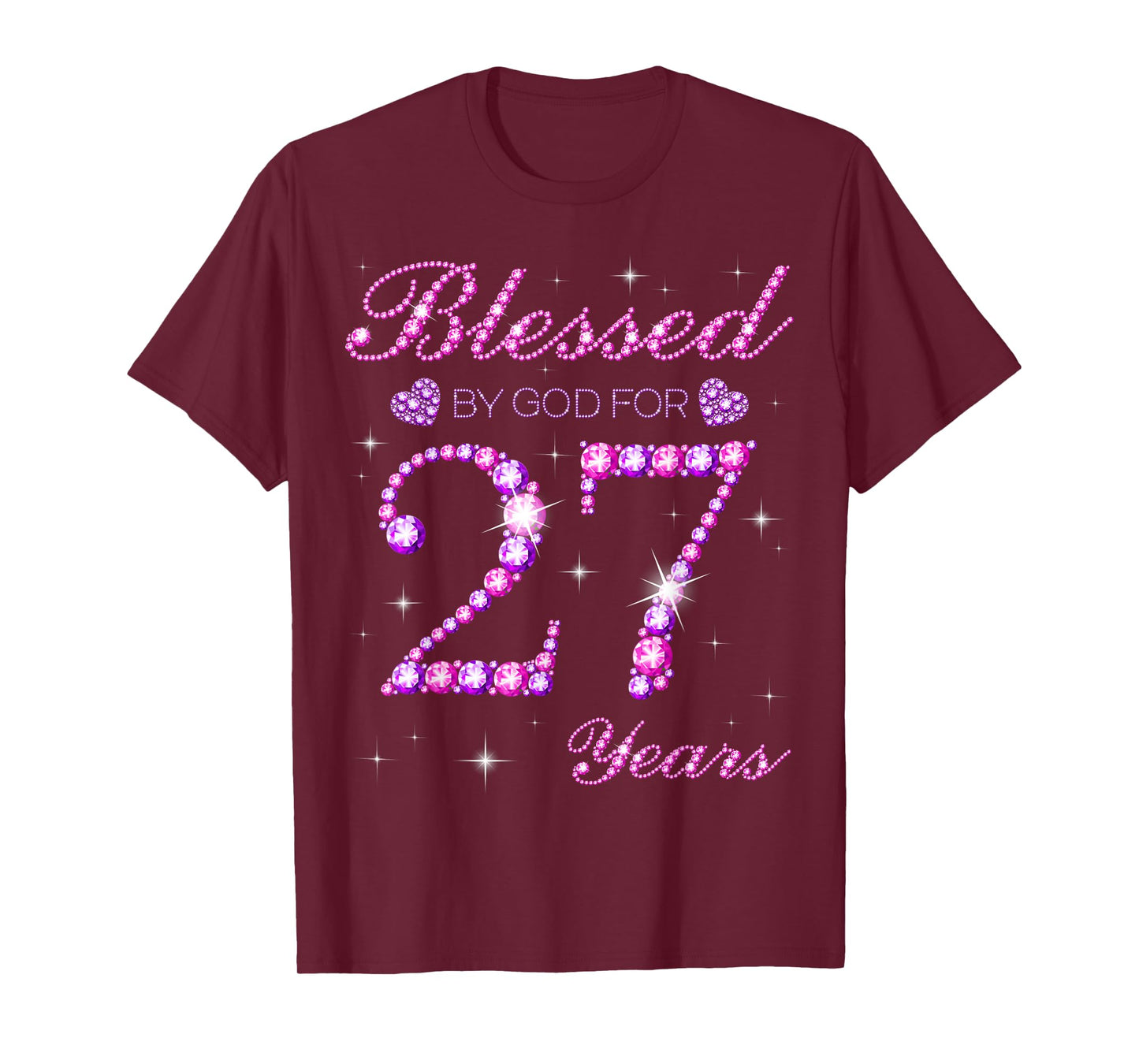 Blessed by God for 27 Years Old 27th Birthday Party T-Shirt
