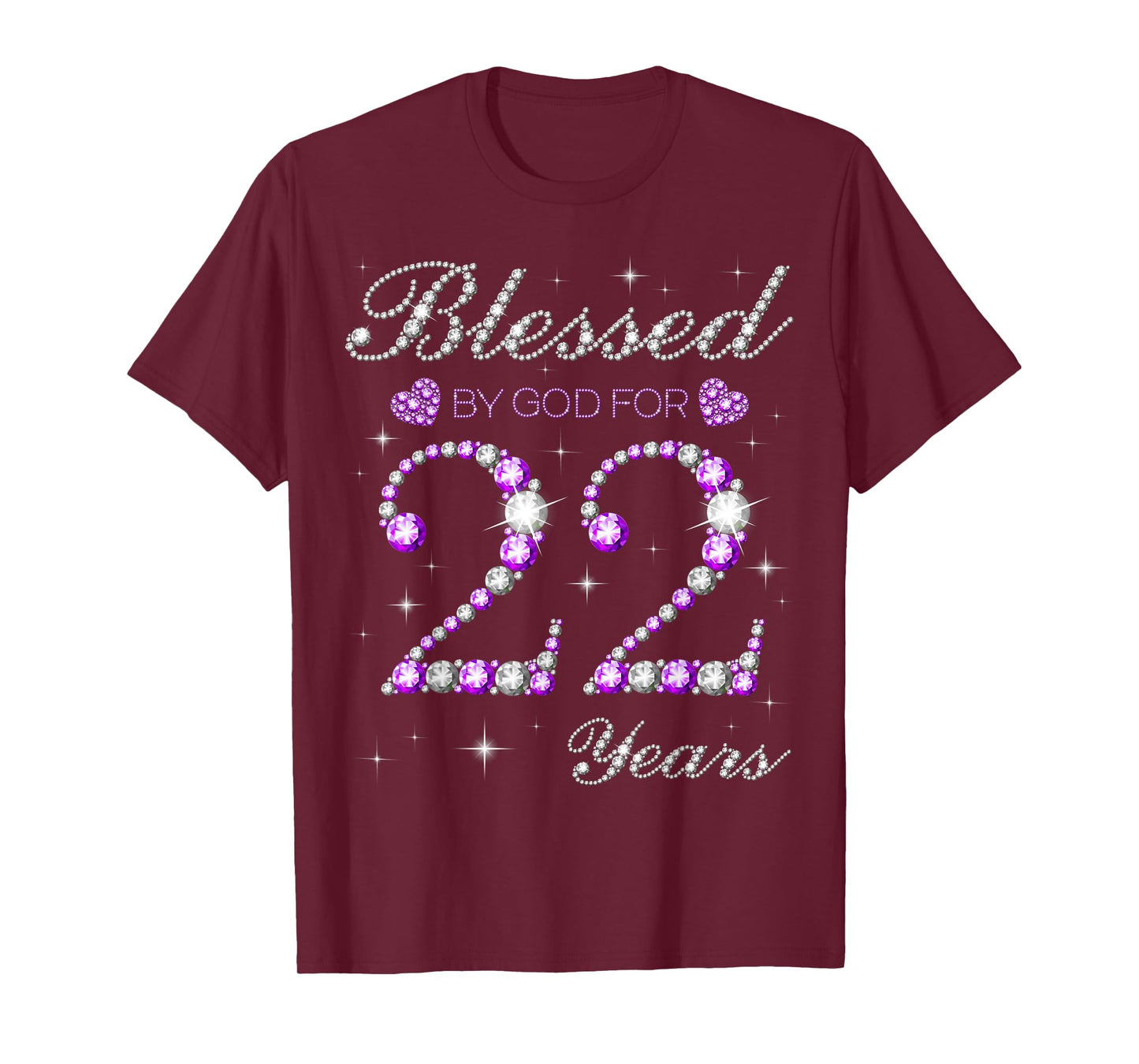Blessed By God For 22 Years Old 22nd Birthday Party B-day T-Shirt