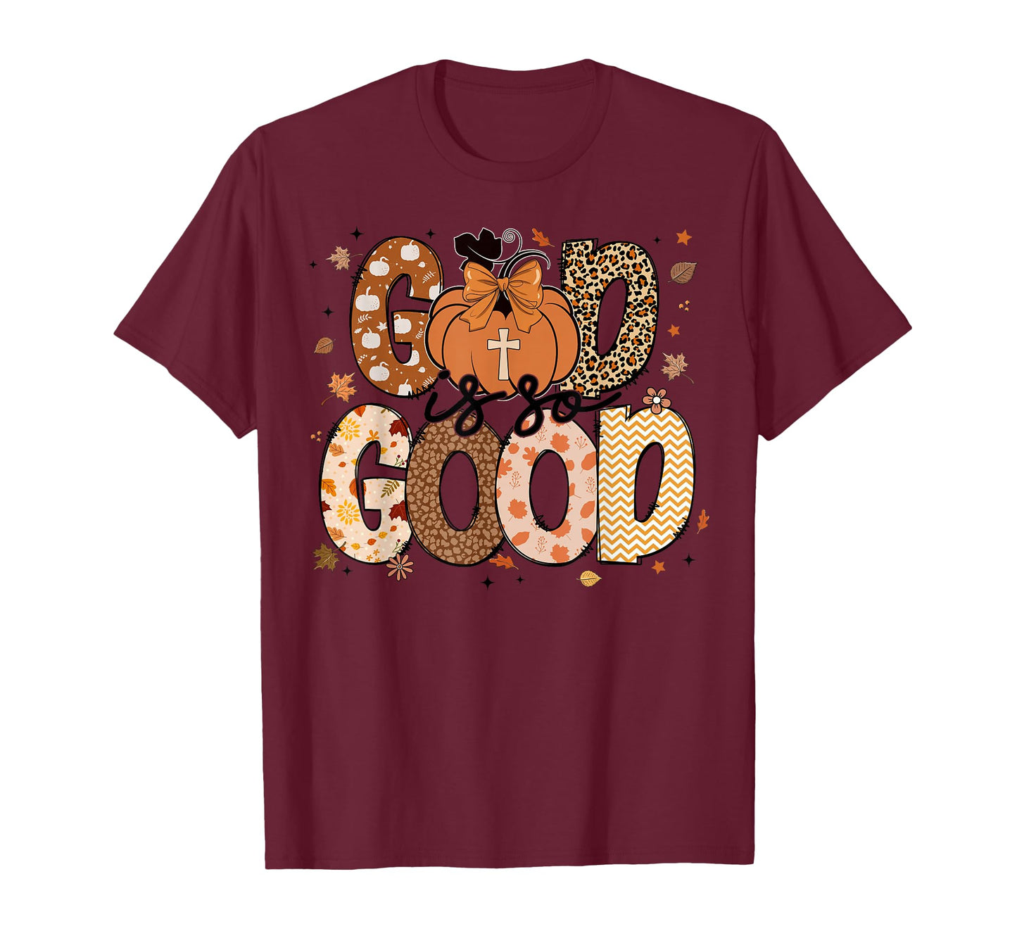 Autumn Pumpkin Christian Thanksgiving Faith God is So Good T-Shirt