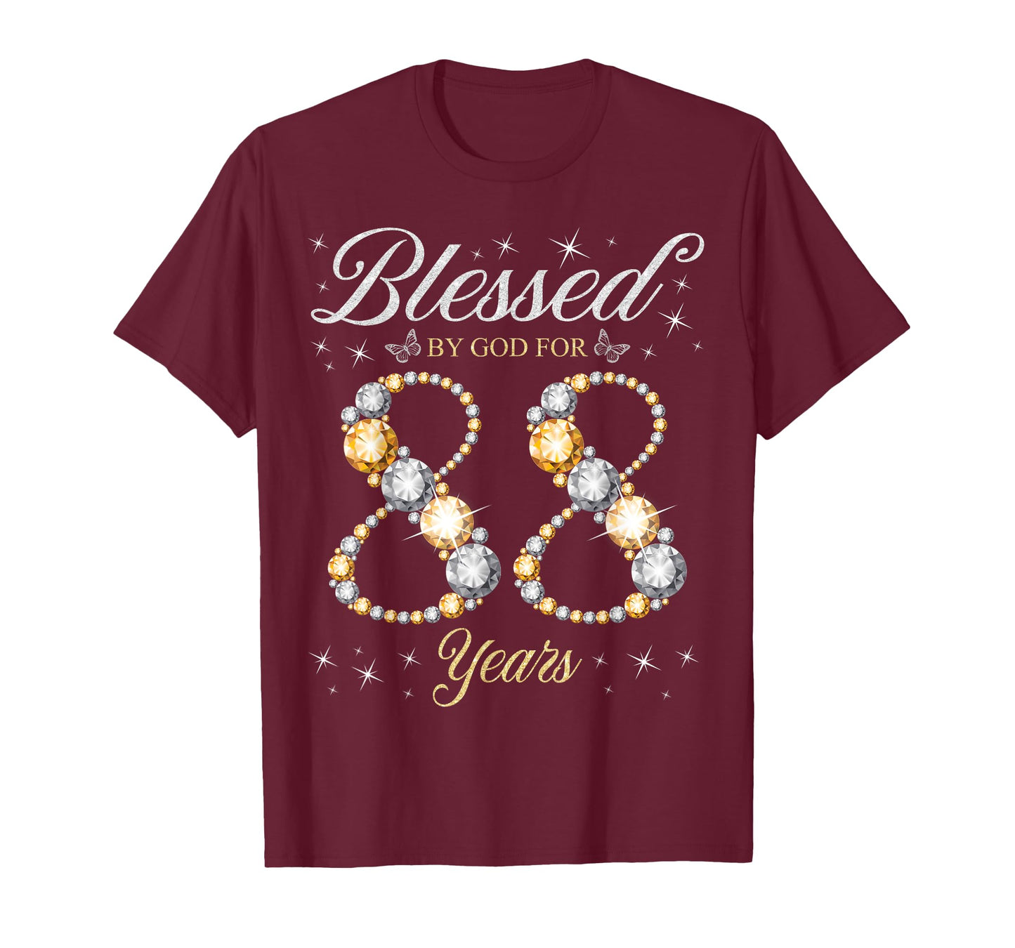 Blessed By God For 88 Years Old 88th Birthday Party T-Shirt