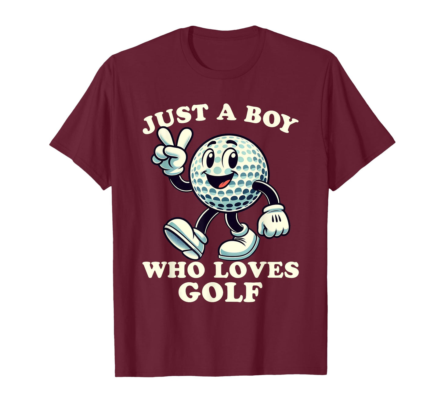 Just a Boy Who Loves Golf Funny Golf Designs Boys T-Shirt