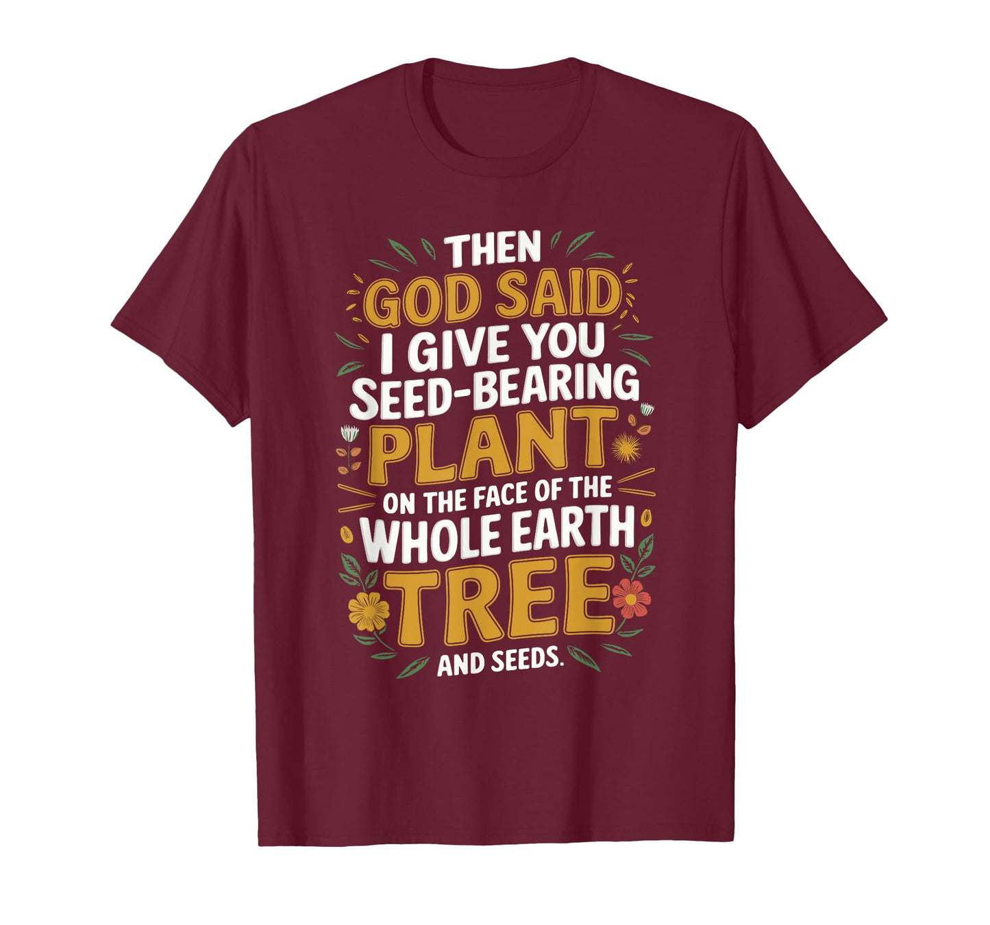 Genesis 1:29 Plant Based Diet Vegan Bible Verse T-Shirt