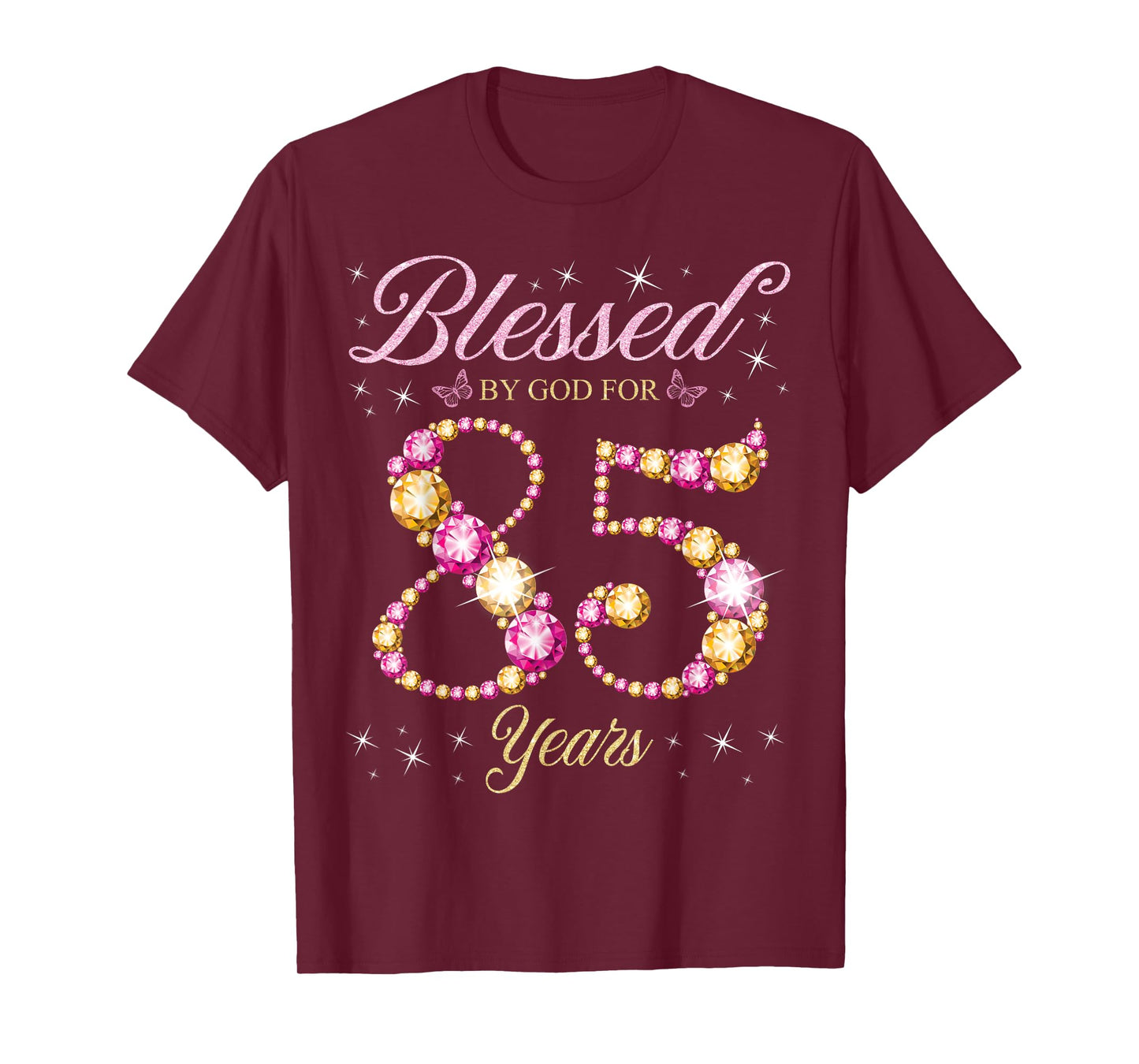 Blessed By God For 85 Years Old 85th Birthday Party T-Shirt