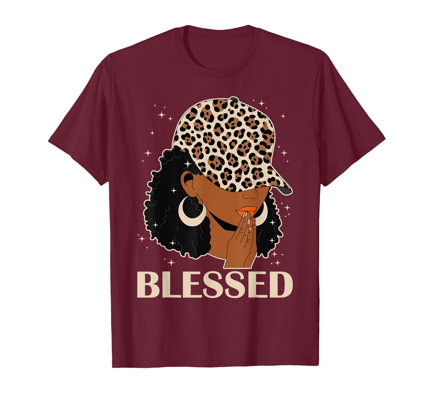 Blessed Black Woman Praying Afro African American Christian T-Shirt