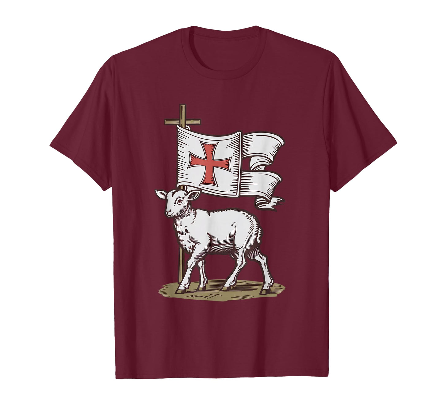 Lamb of God Christian Symbol of Faith Victory Agnus Dei T-Shirt