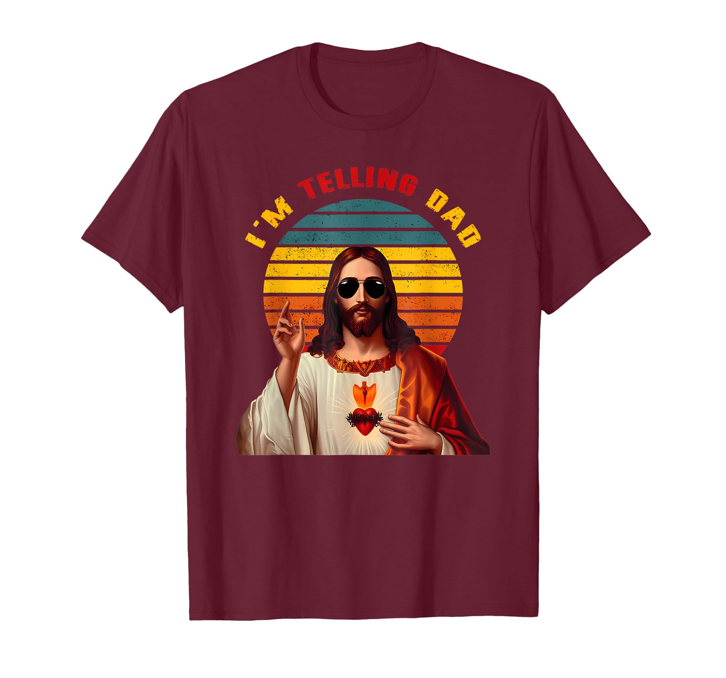 Retro I'm Telling Dad Christian Vintage Jesus Meme T-Shirt