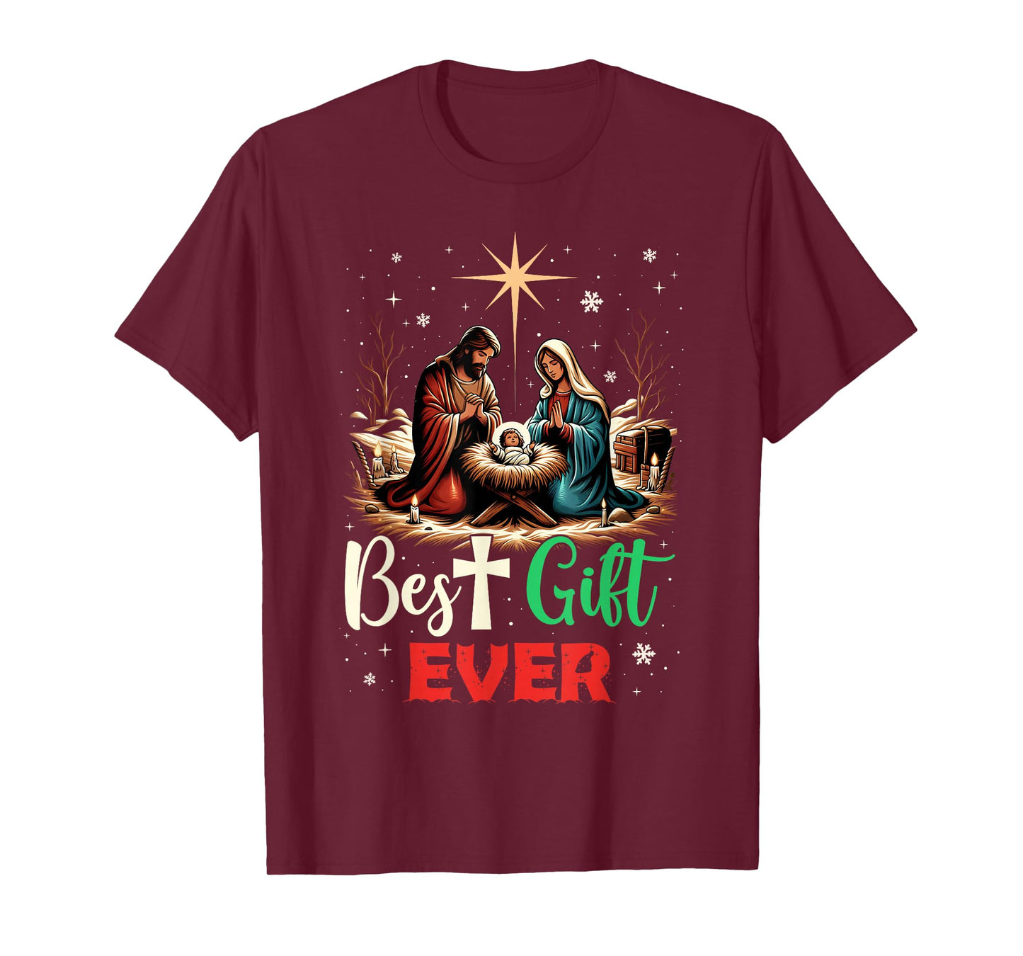 Best Ever Christmas Cool Jesus Nativity Scene Christian T-Shirt