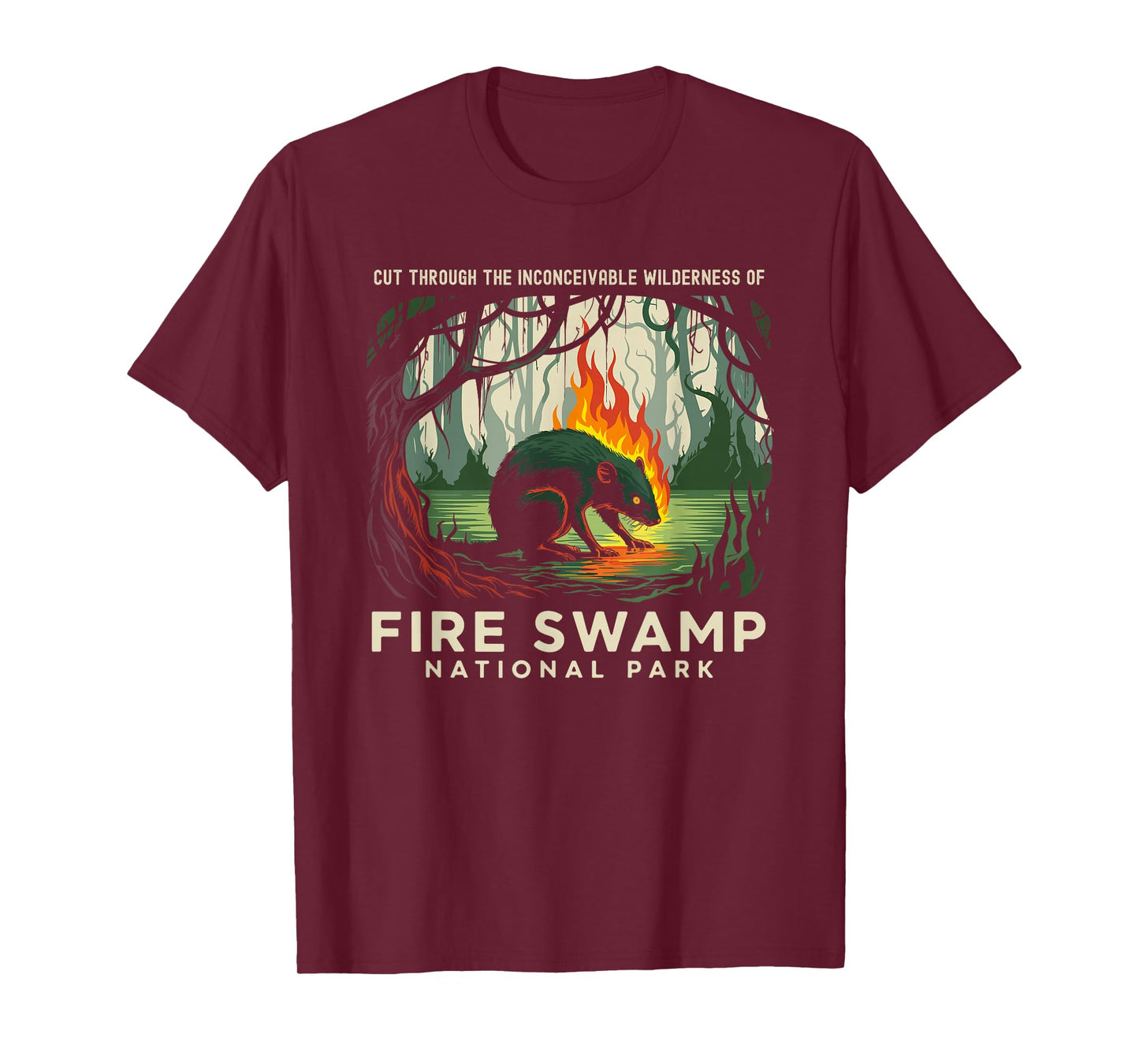 Fire Swamp National Park Camping Hiking Mountain T-Shirt