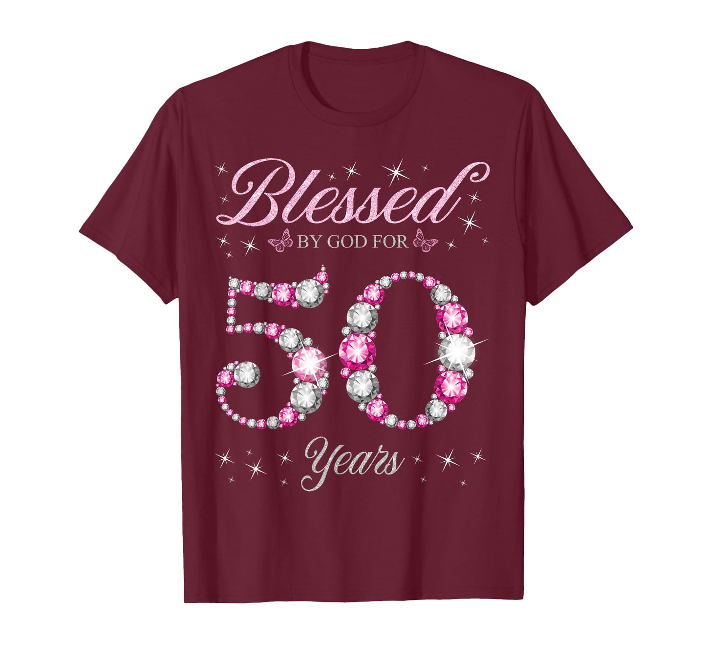 Blessed By God For 50 Years Old 50th Birthday Party T-Shirt