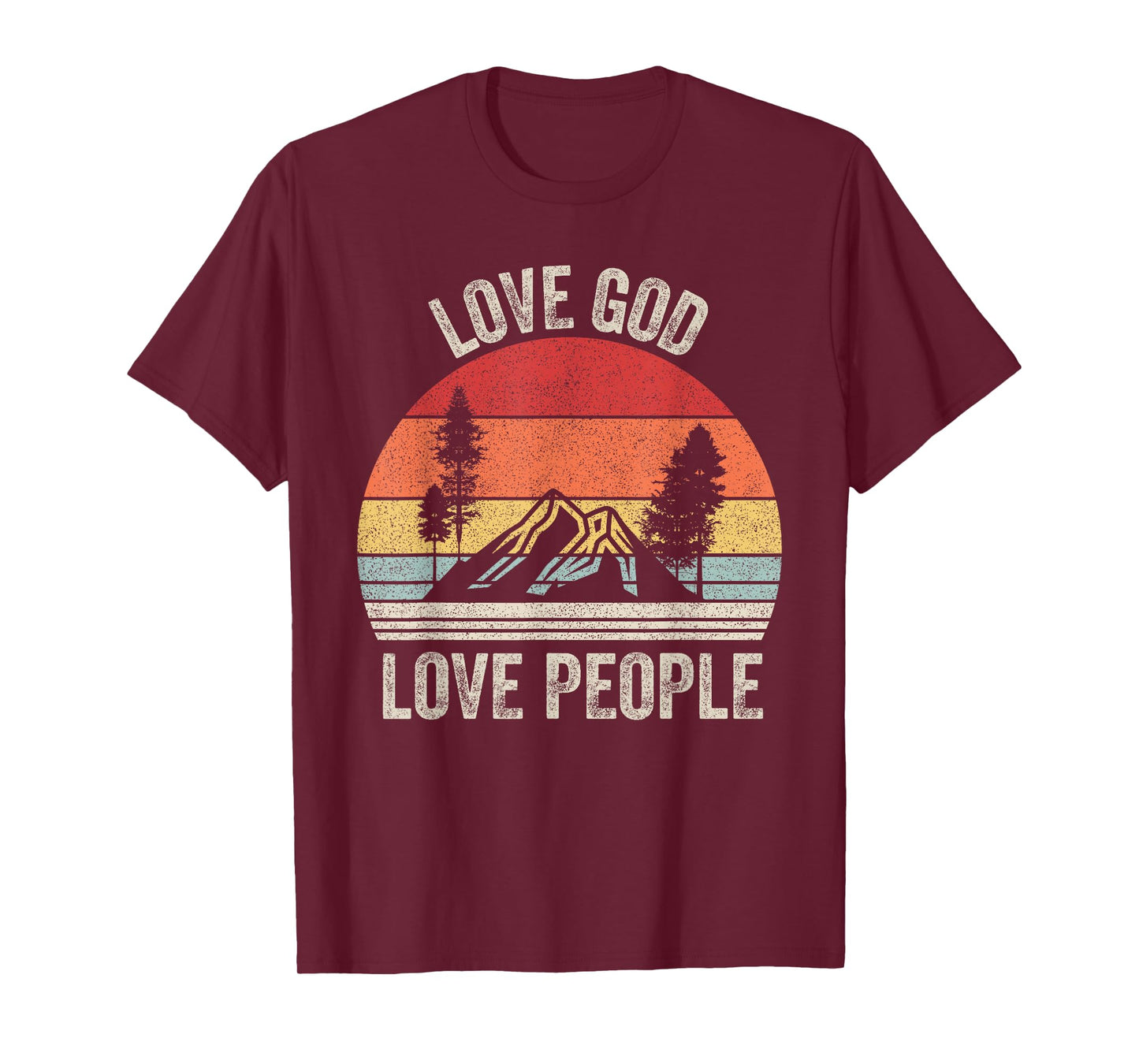 Vintage Retro Love God Love People Christian Bible T-Shirt