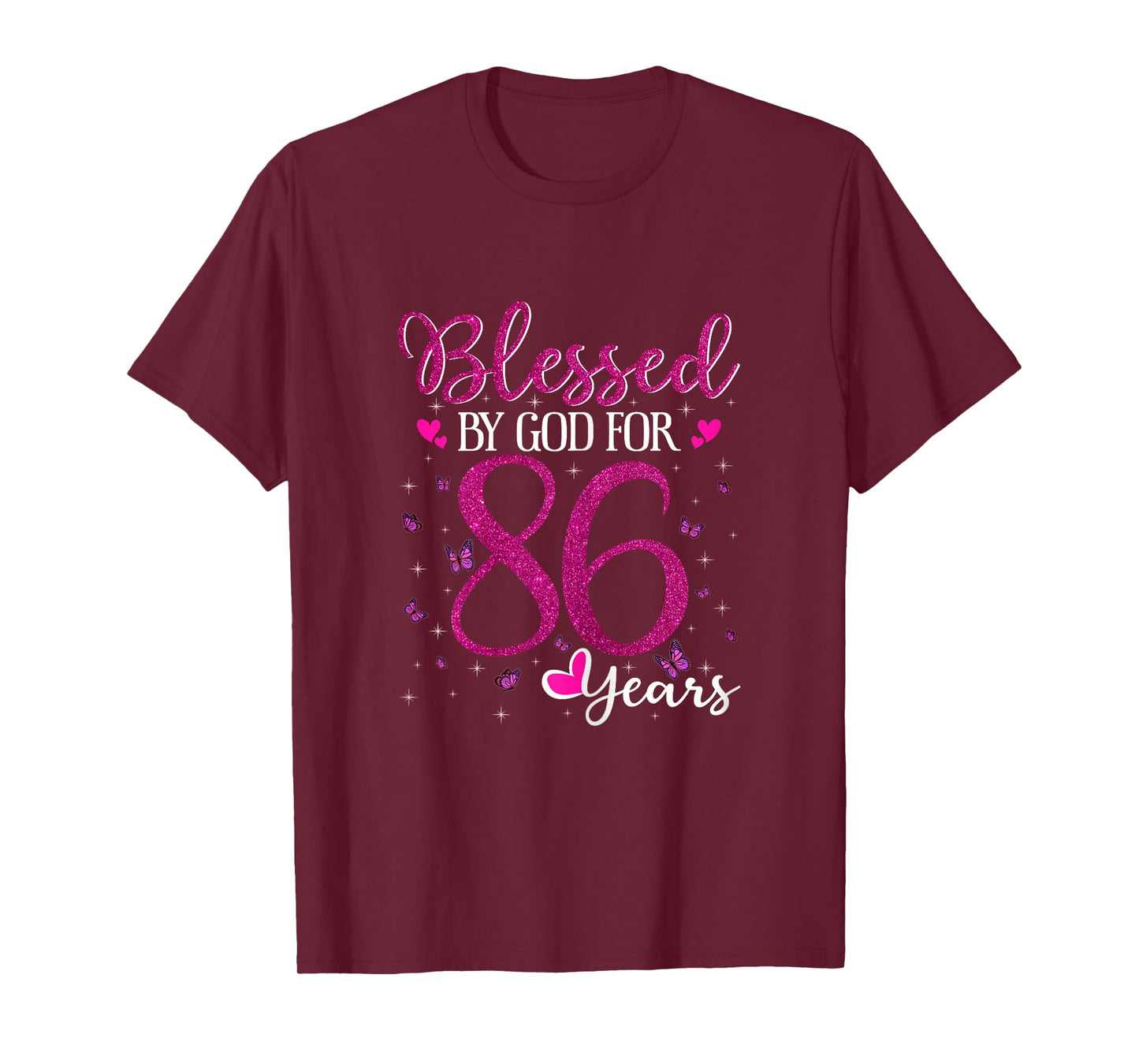 86th Birthday Blessed By God For 86 Years Old Gifts Women T-Shirt