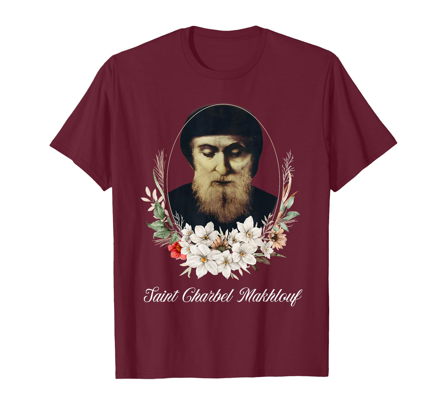 Religious Catholic Saint Charbel Makhlouf Christian Faith T-Shirt