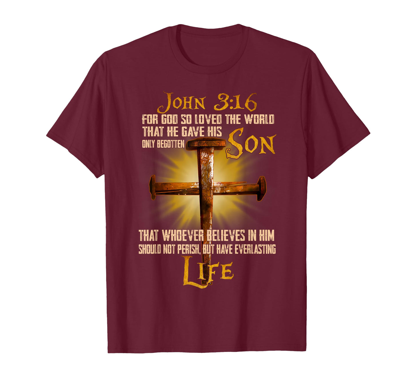For God So Loved The World Christian John 3 16 Bible Verse T-Shirt