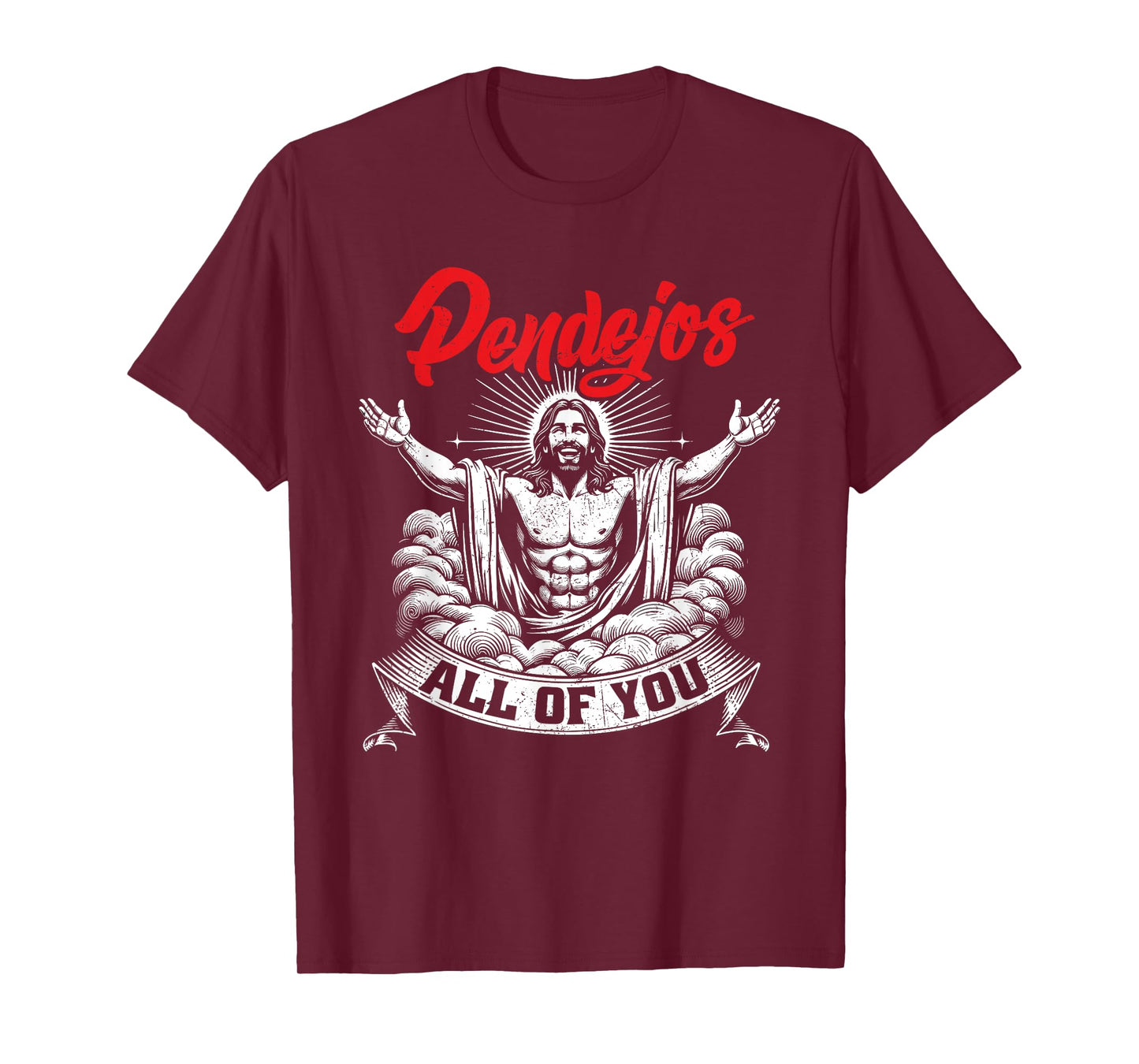 Pendejos All Of You Jesus Christian Spanish Slang Grunge T-Shirt
