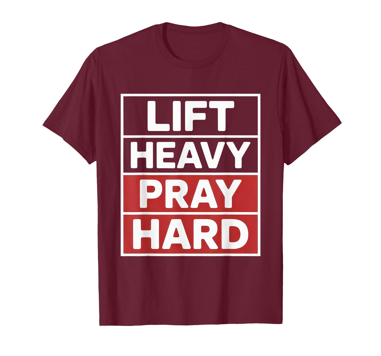 Lift Heavy Pray Hard Tshirt Gym Christian Gift Jesus Faith T-Shirt