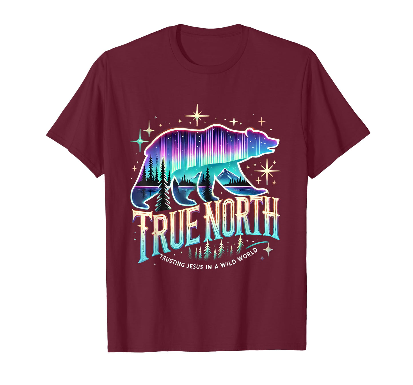 True North Bear Aurora Faith Trusting Jesus Summer Camp T-Shirt