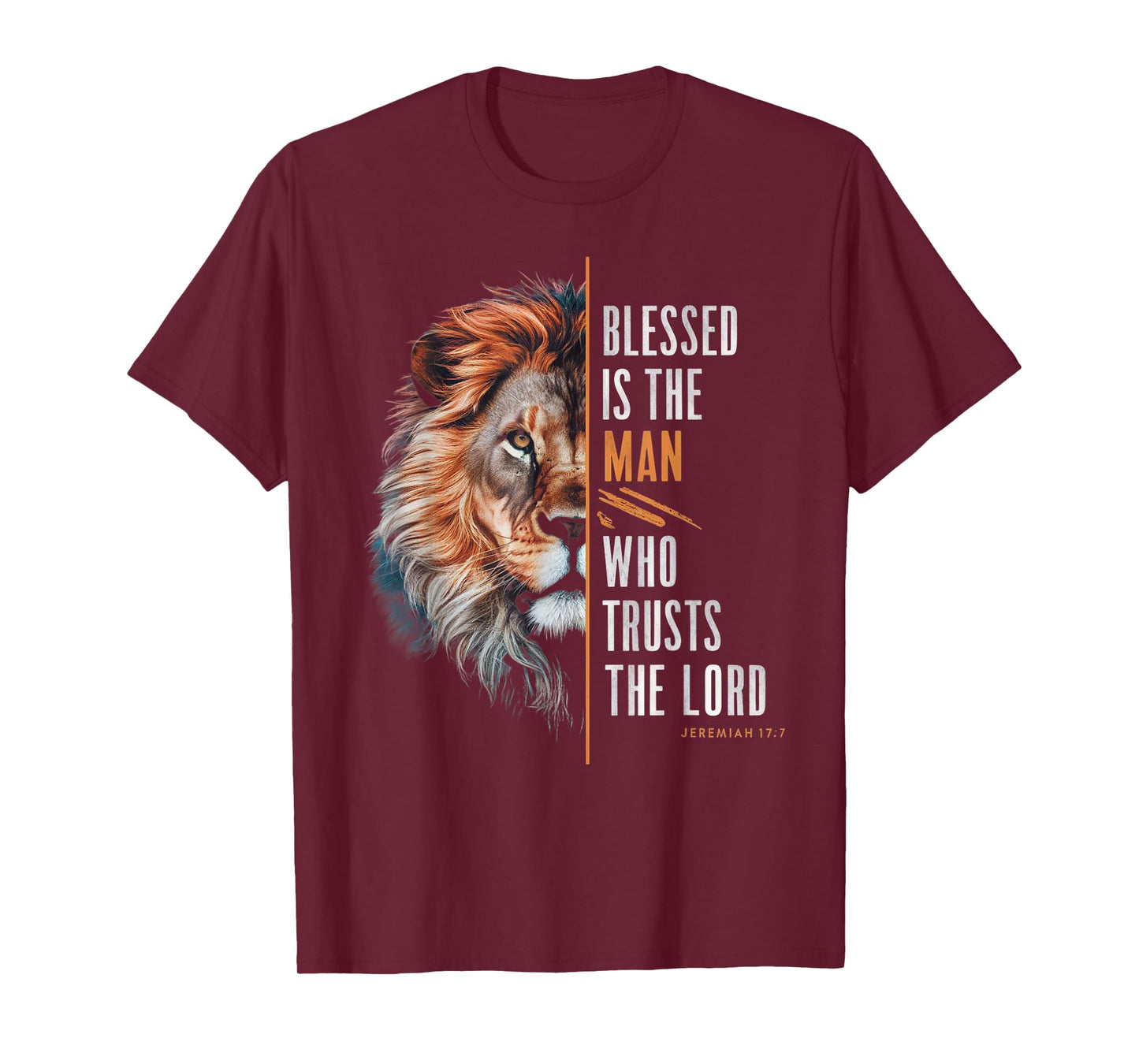 Blessed Christian God Jesus Faith Bible Verse Jeremiah Lion T-Shirt