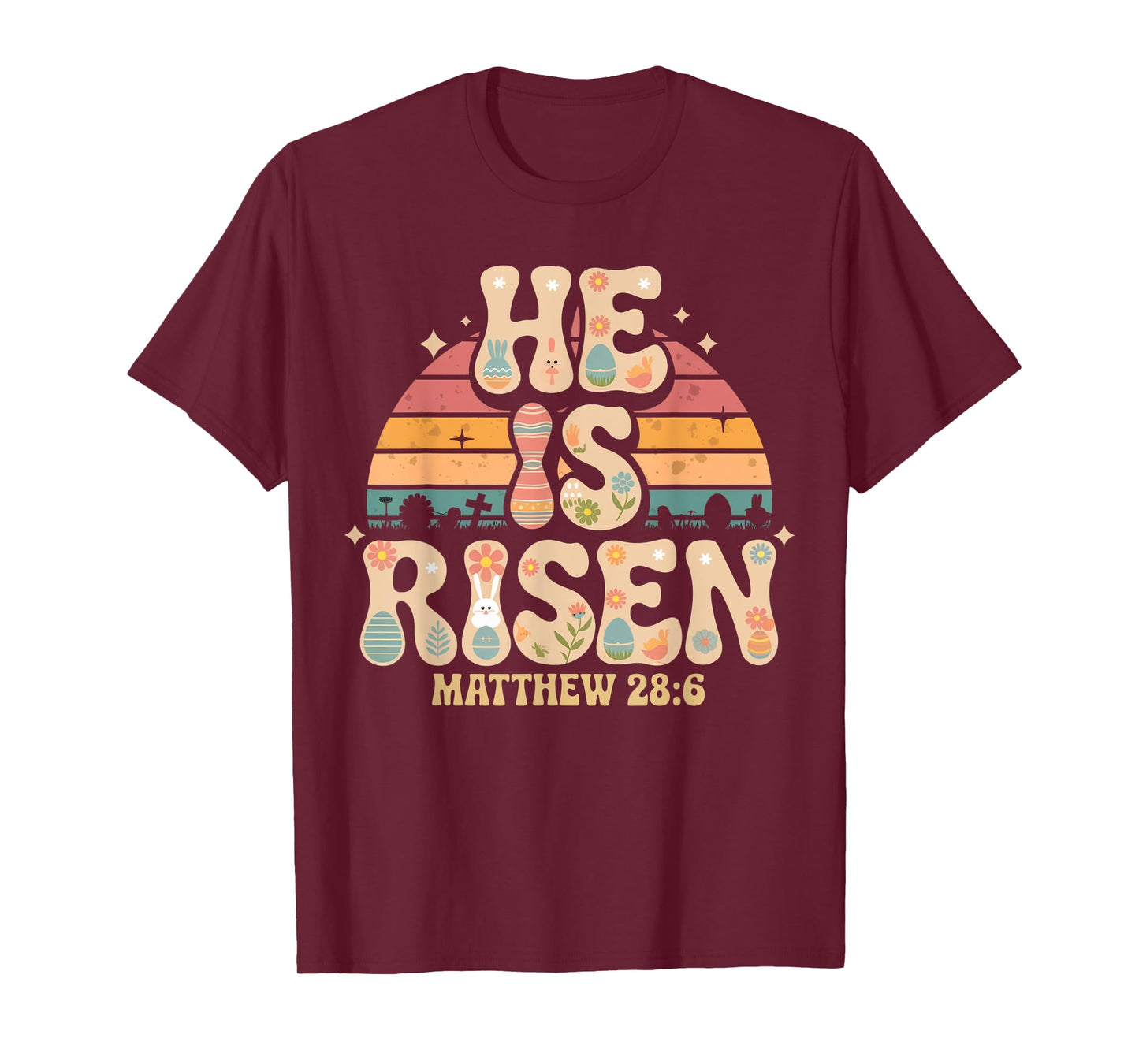 He is Risen Jesus Christian Easter Shirt Women Kids Girls T-Shirt