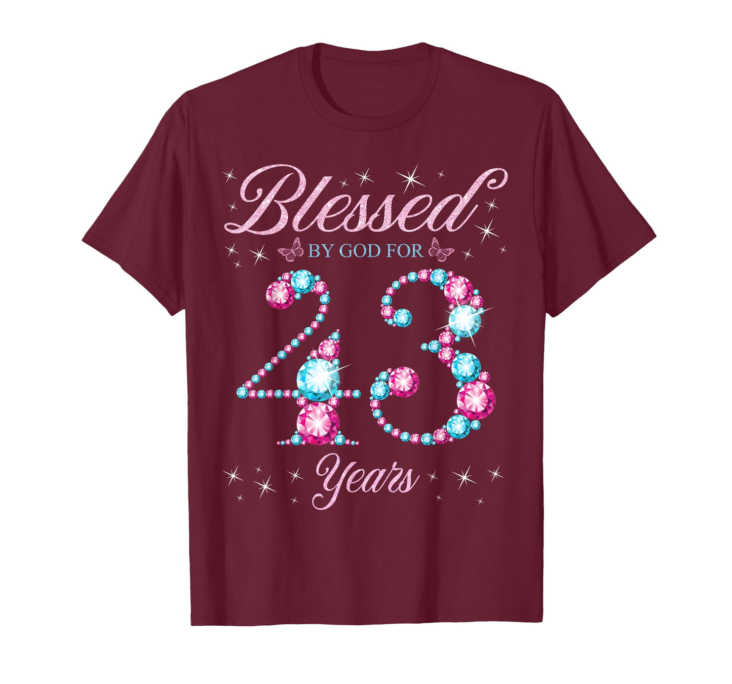 Blessed By God For 43 Years Old 43rd Birthday Woman Queen T-Shirt