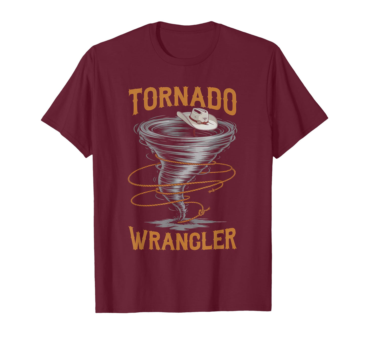 Tornado Wrangler Bold Western Cowboy Graphic Vintage T-Shirt