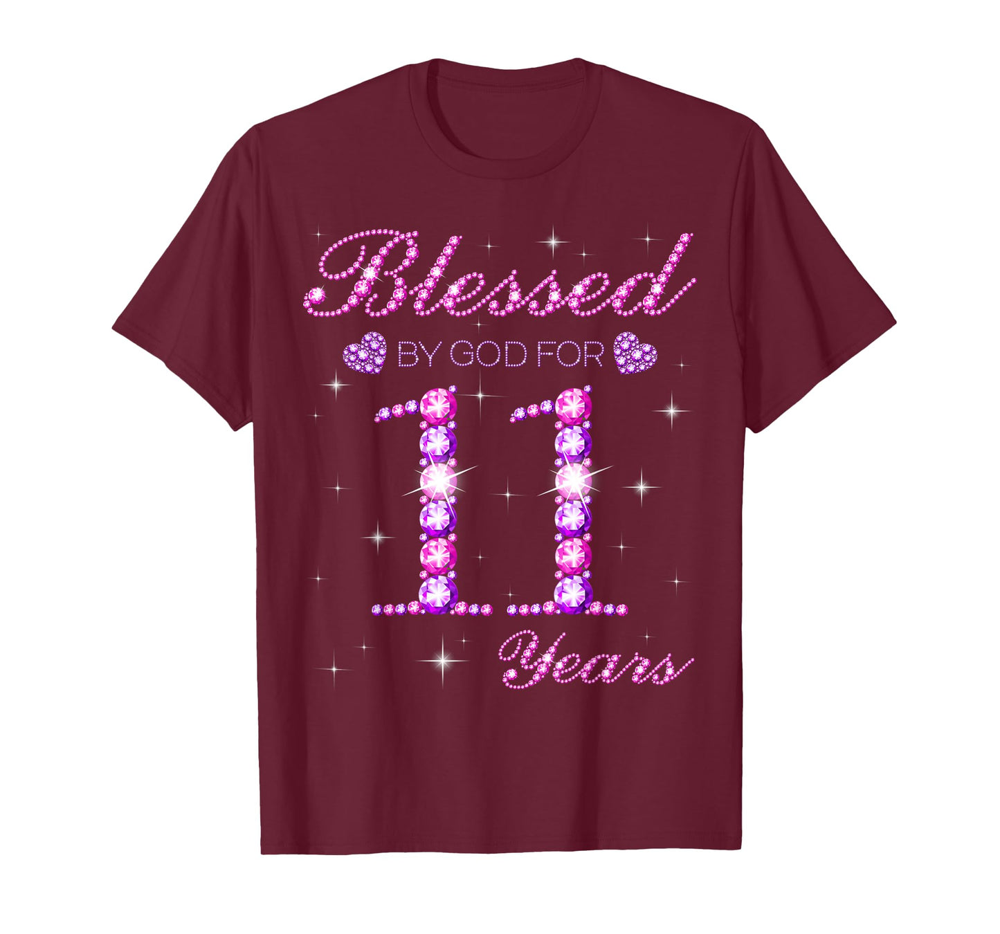 Blessed by God for 11 Years Old 11th Birthday Party T-Shirt