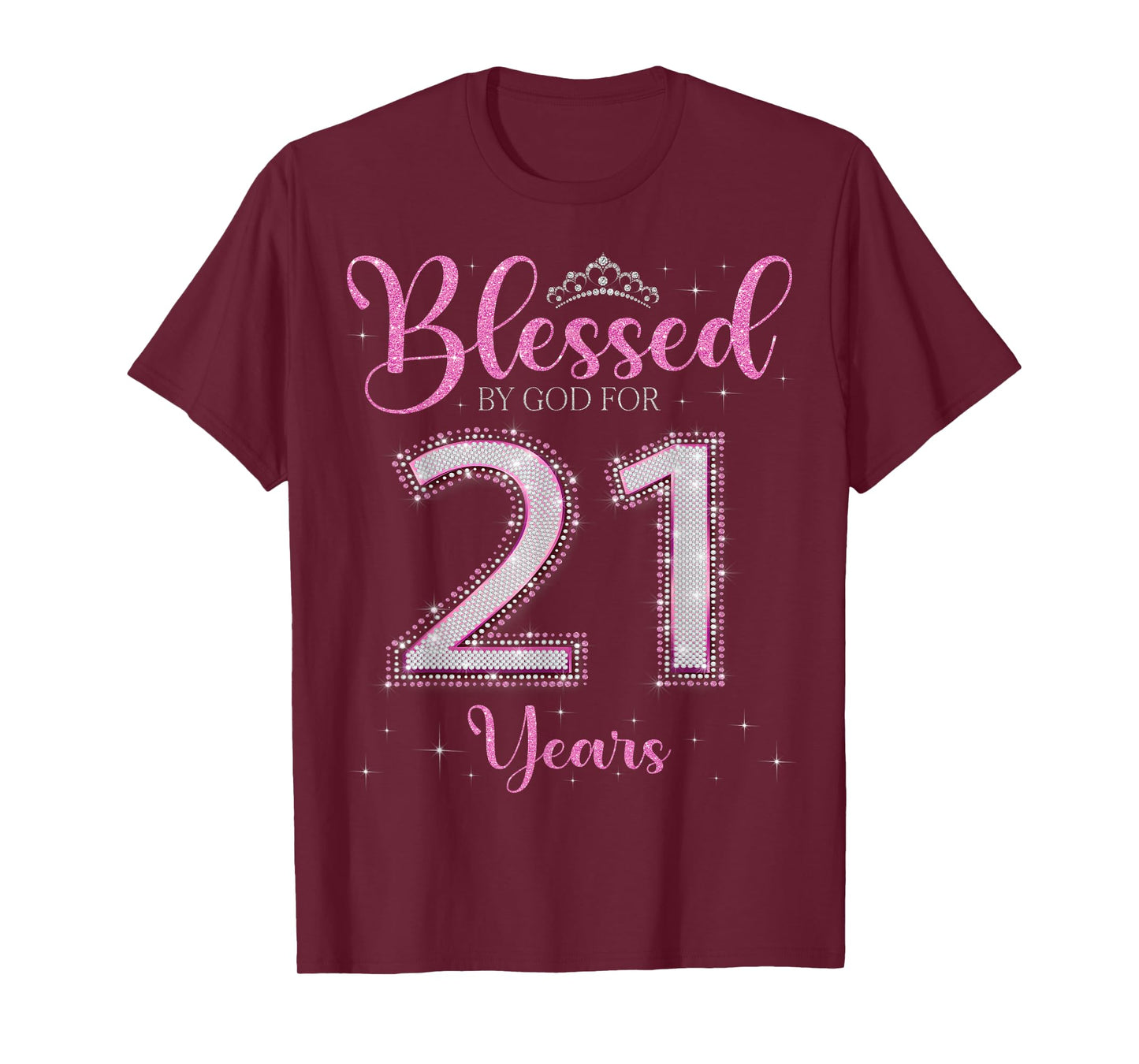 Blessed By God For 21 Years Old 21st Birthday 21st Bday T-Shirt