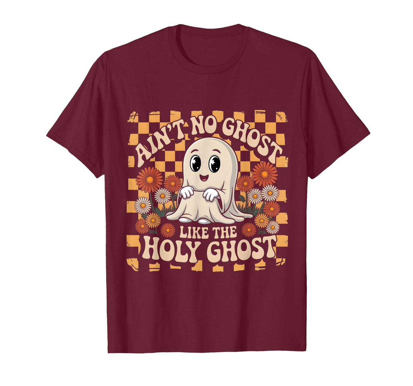 Holy Ghost Christian Floral Ghost Halloween Church Members T-Shirt