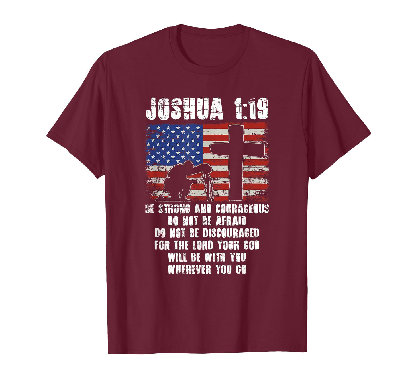 Holy Bible Verse Patriotic Christian Gift USA Flag Prayer T-Shirt