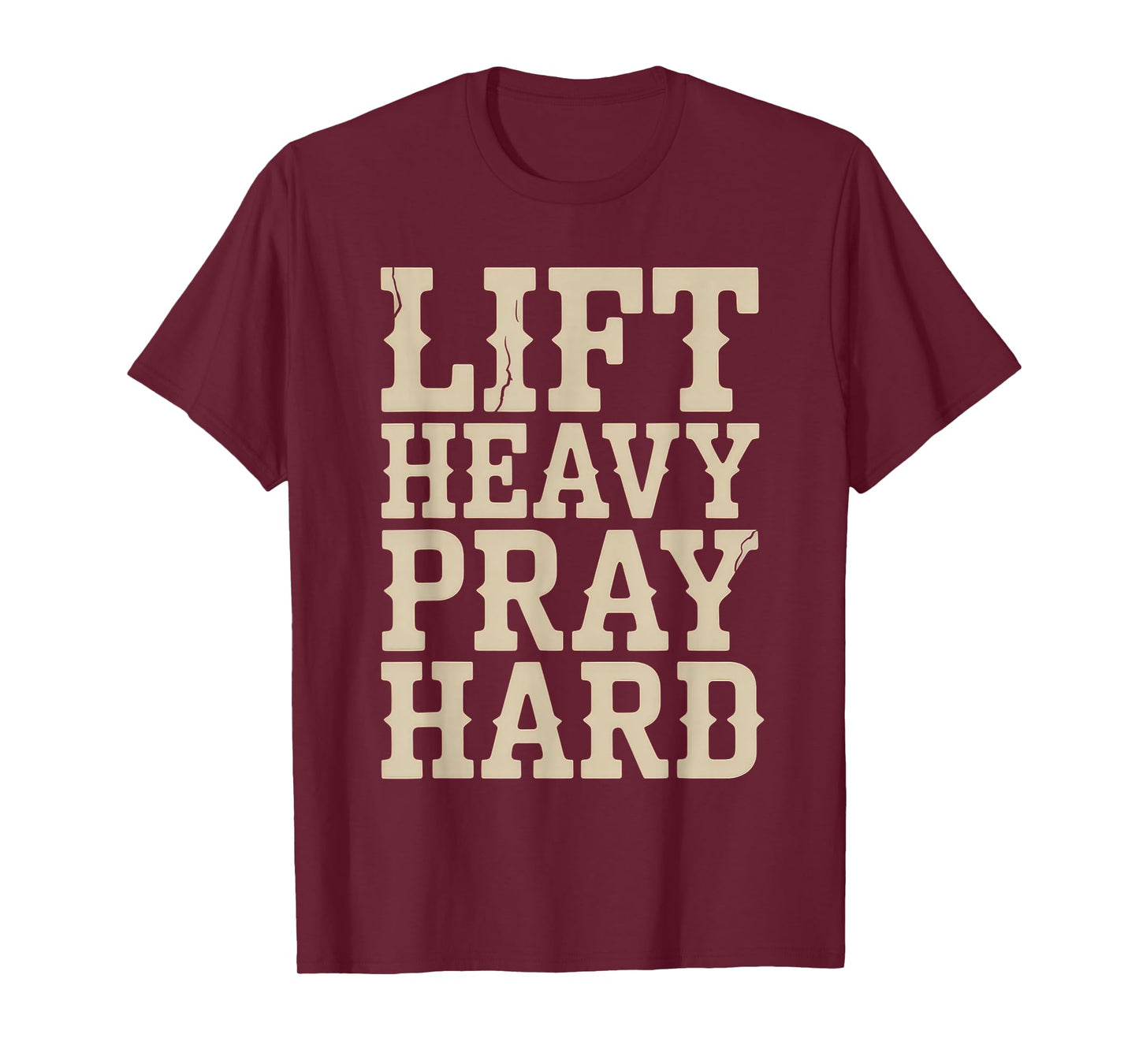Lift Heavy Pray Hard Tshirt Gym Christian Gift Jesus Faith T-Shirt