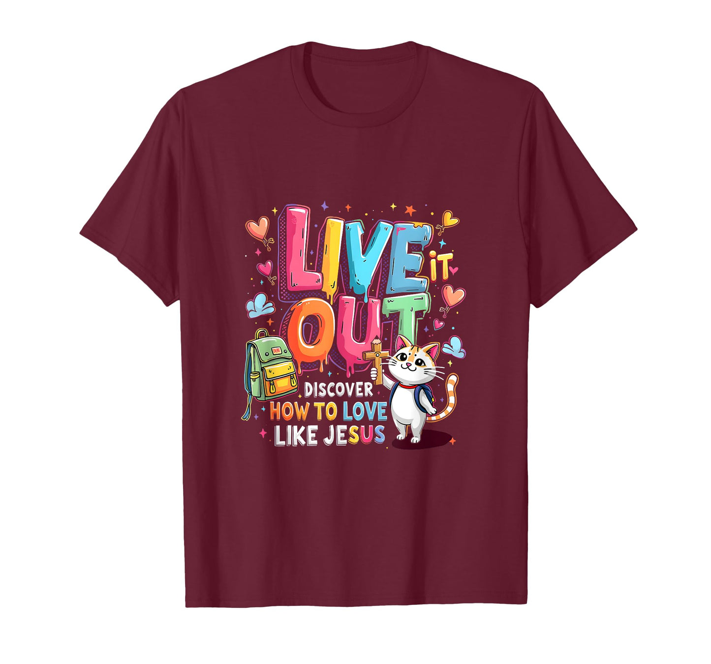 Live it Out Christian Youth Camp Bible School VBS 2025 T-Shirt