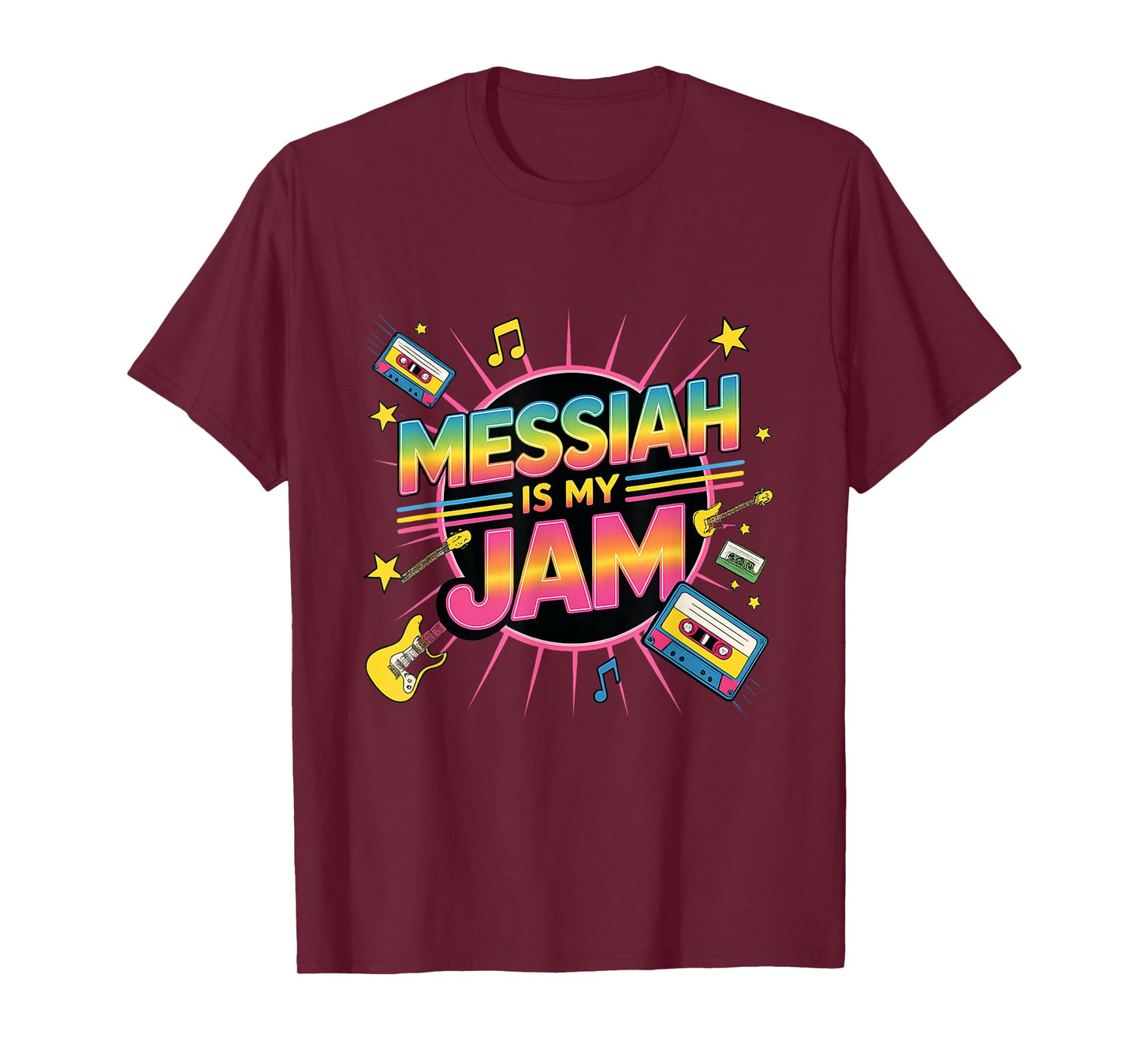 Messiah is My Jam | Retro Christian Music Faith Design T-Shirt