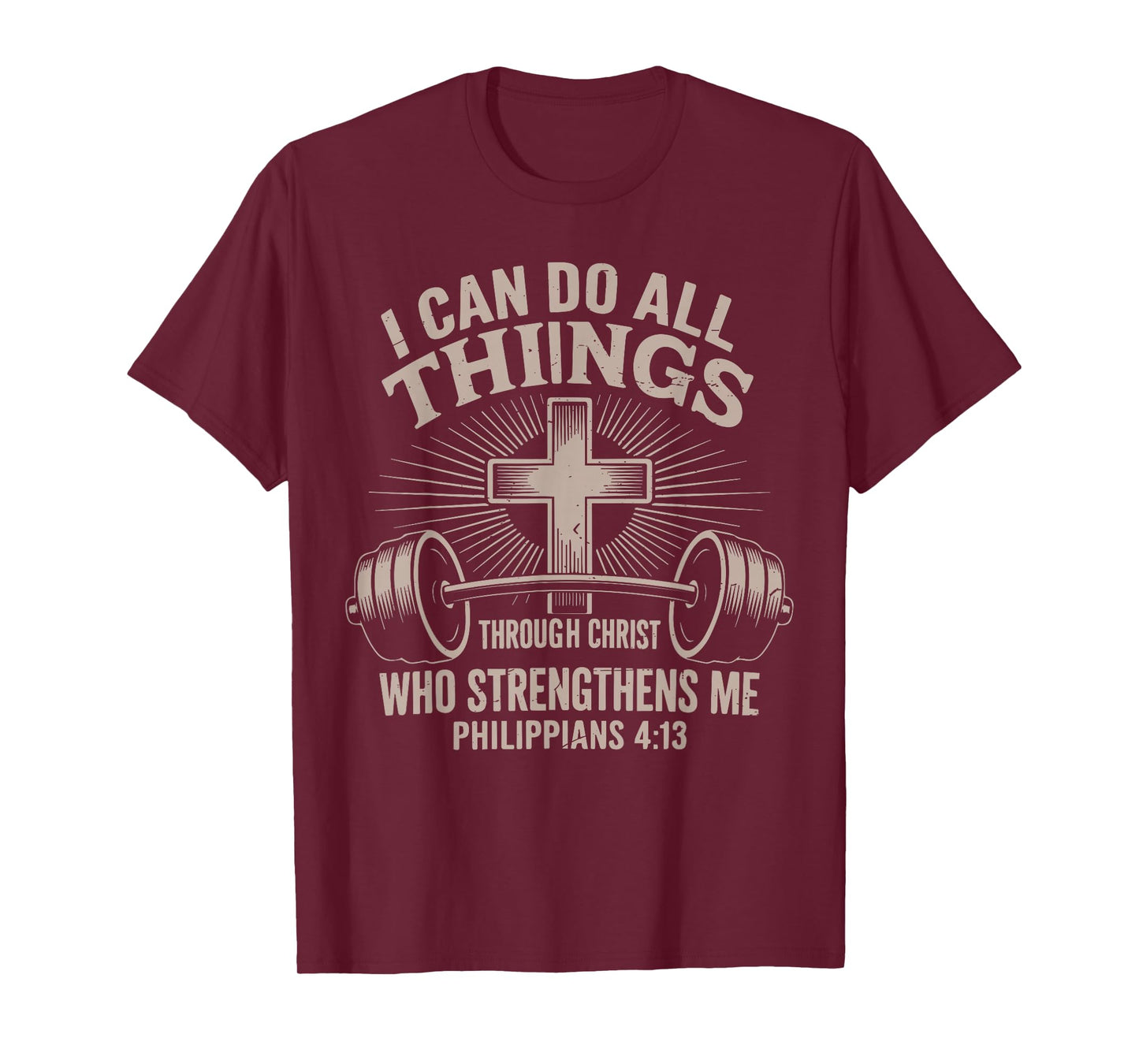 Can Do All Things Funny Christian Workout Gym Jesus Women T-Shirt