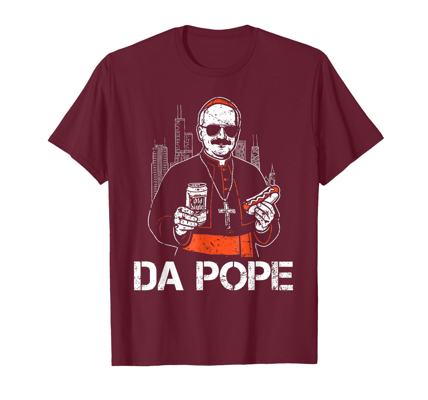 Funny Da Pope From America Chicago Pope Leo XIV Vintage T-Shirt